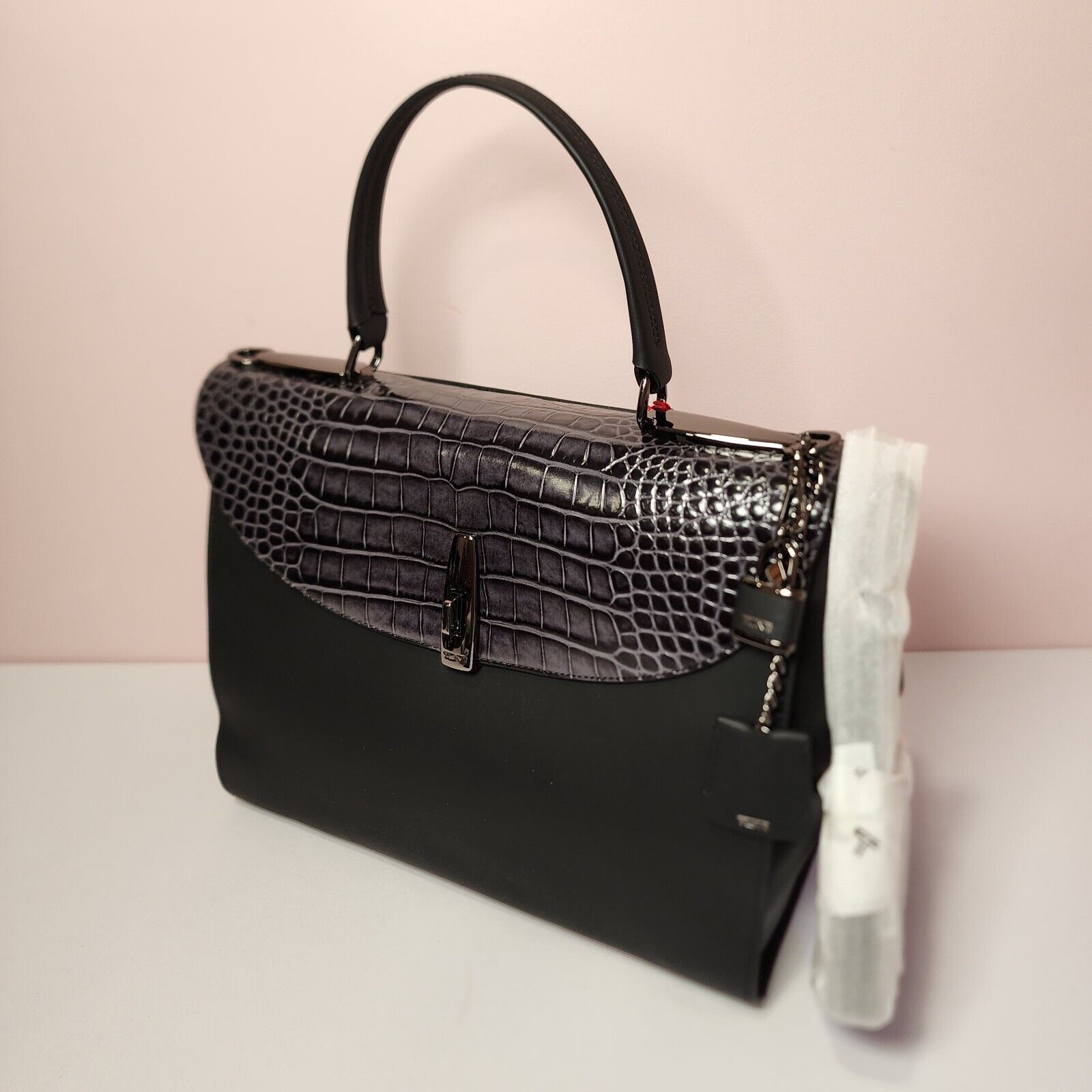 Tumi Tumi Mezzanine RIVERA Crocodile Embossed Leather Satchel Size ONE SIZE - 6 Thumbnail