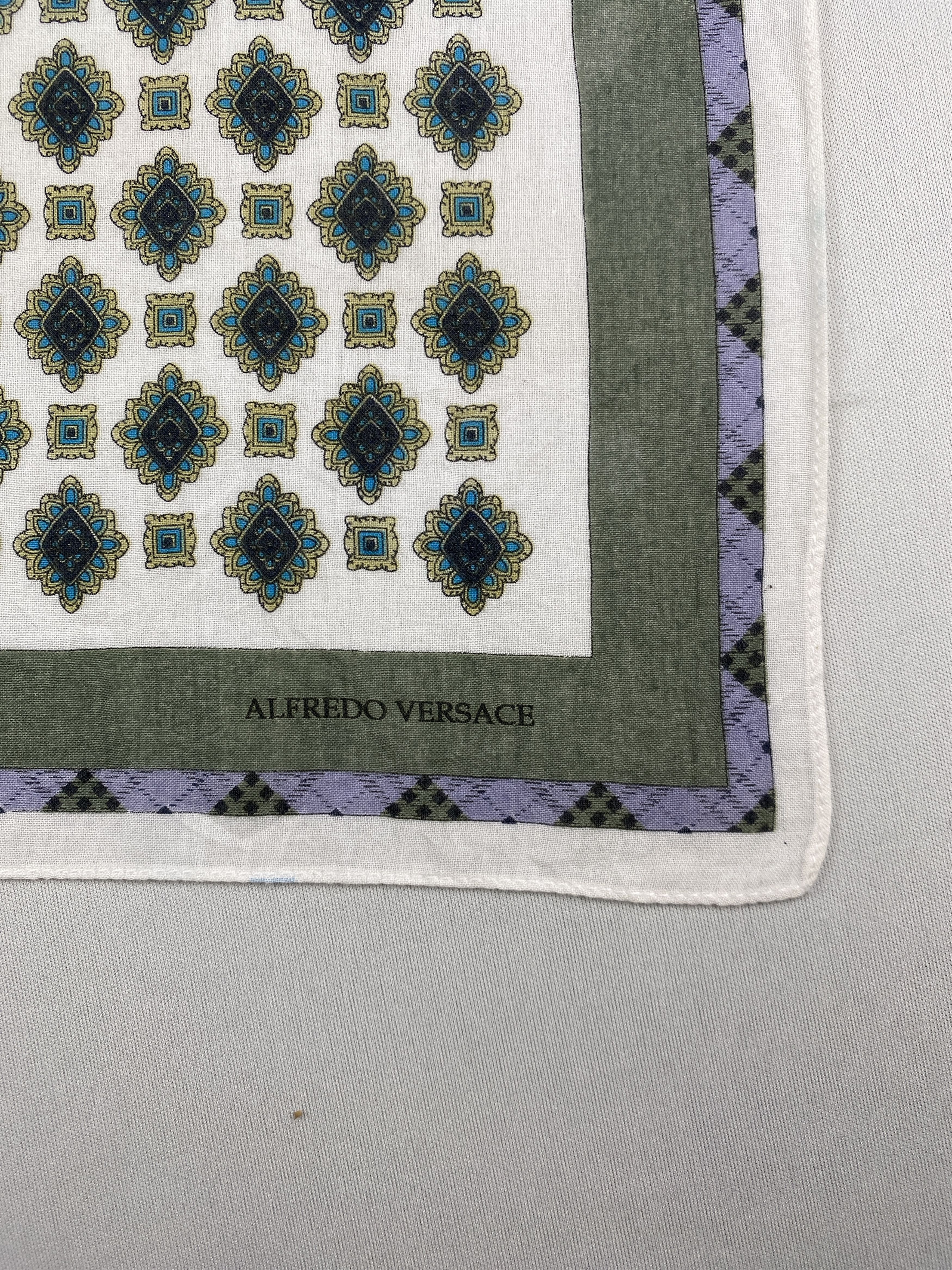 Versace Alfredo Versace Handkerchief Pocket Square Bandana HM0037 Size ONE SIZE - 5 Thumbnail