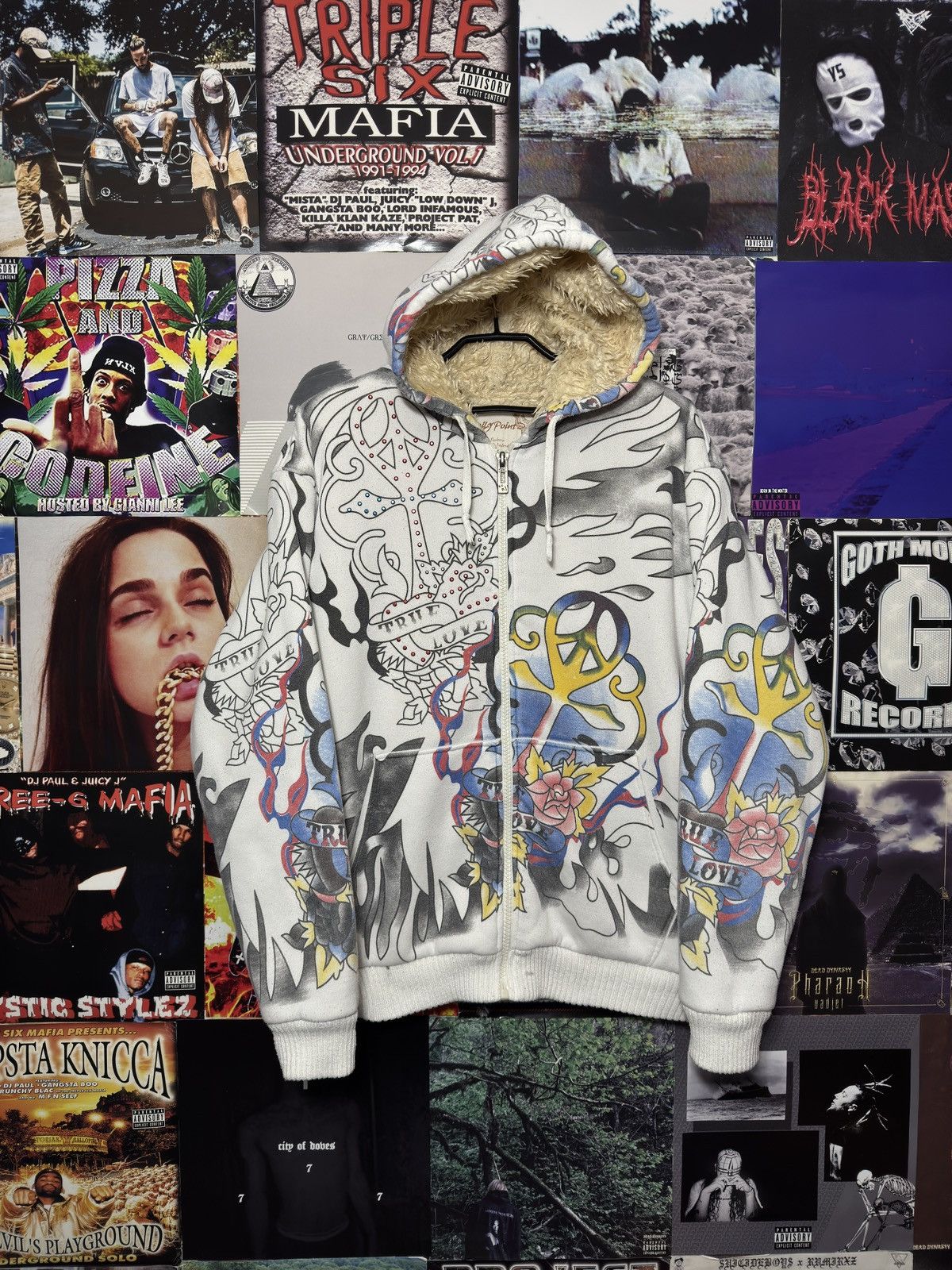Ed Hardy Ed Hardy Really Point Zip Hoodie Size US XXL / EU 58 / 5 - 1 Thumbnail