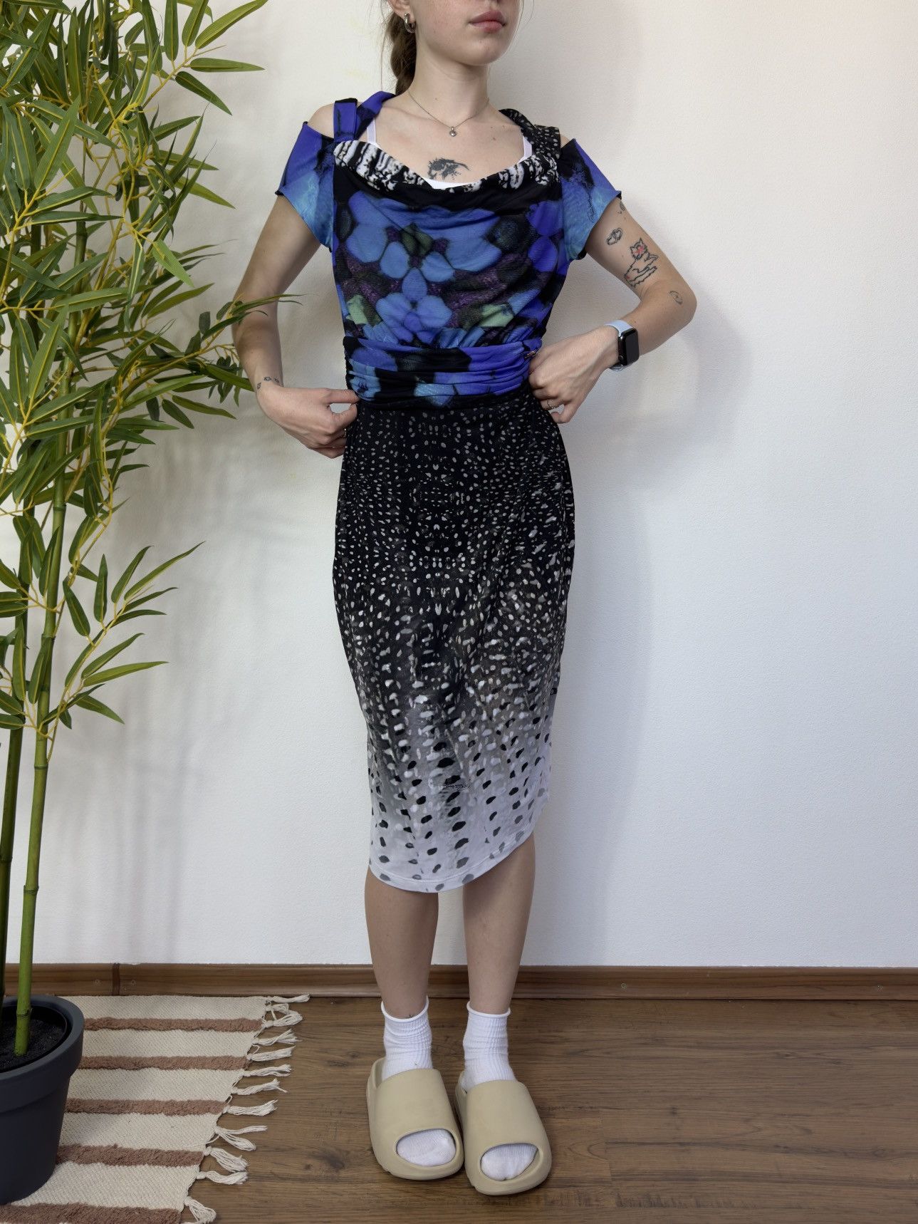 Roberto Cavalli VINTAGE ROBERTO CAVALLI GRUNGE MAXI DRESS Size M / US 6-8 / IT 42-44 - 8 Thumbnail