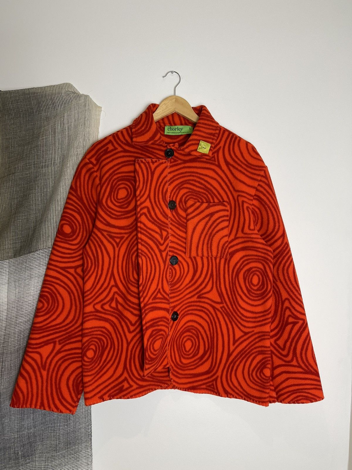 Chorley Handmade aw23 fleece fireman jacket blanket stitch hem Size US L / EU 52-54 / 3 - 1 Thumbnail