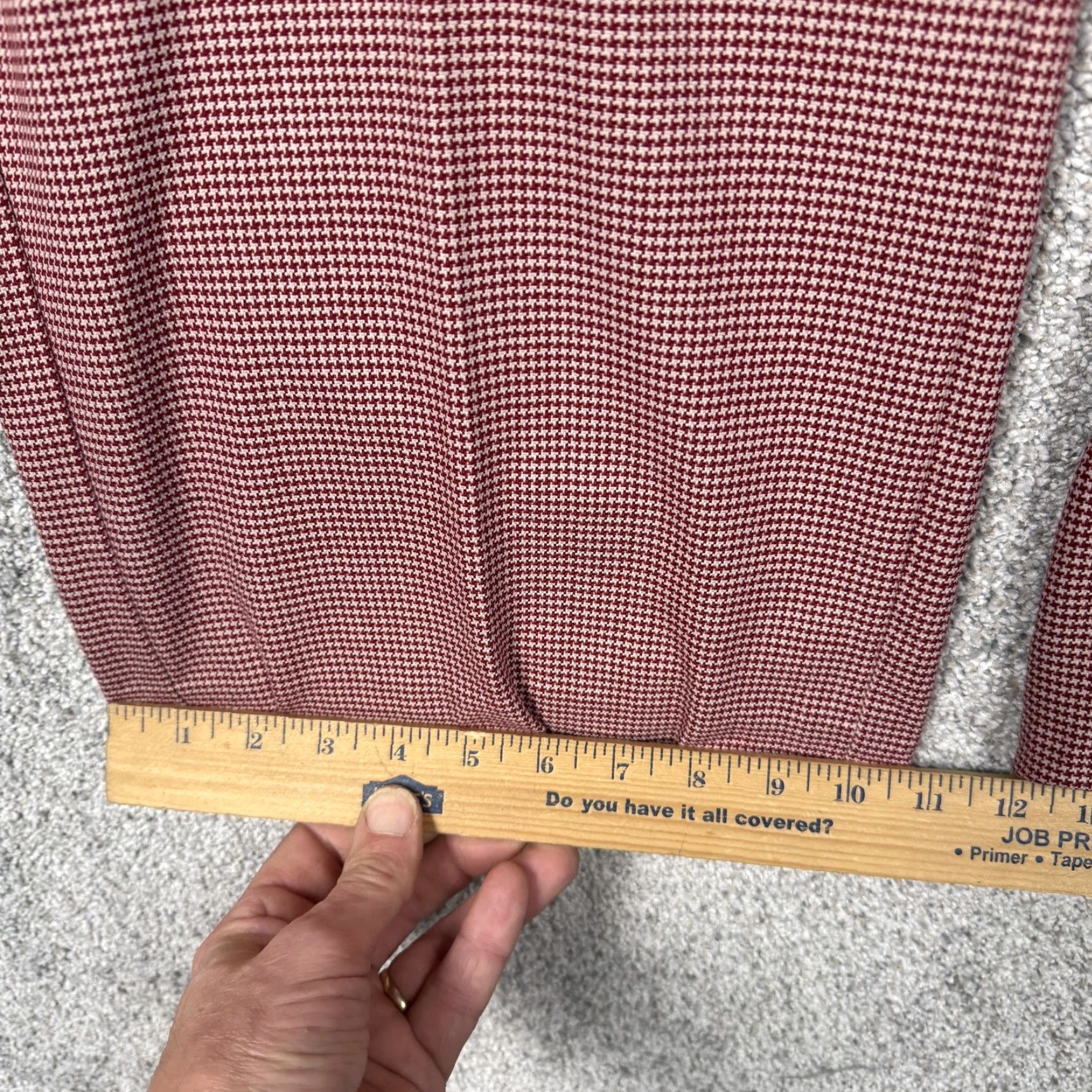 J. Jill J. Jill Dress Pants Womens 12 32x25 Red White Houndstooth Preppy Dark Academia Pants Regular Wide-Leg Ponte Vintage No Size 34" / US 12 / IT 48 - 3 Thumbnail
