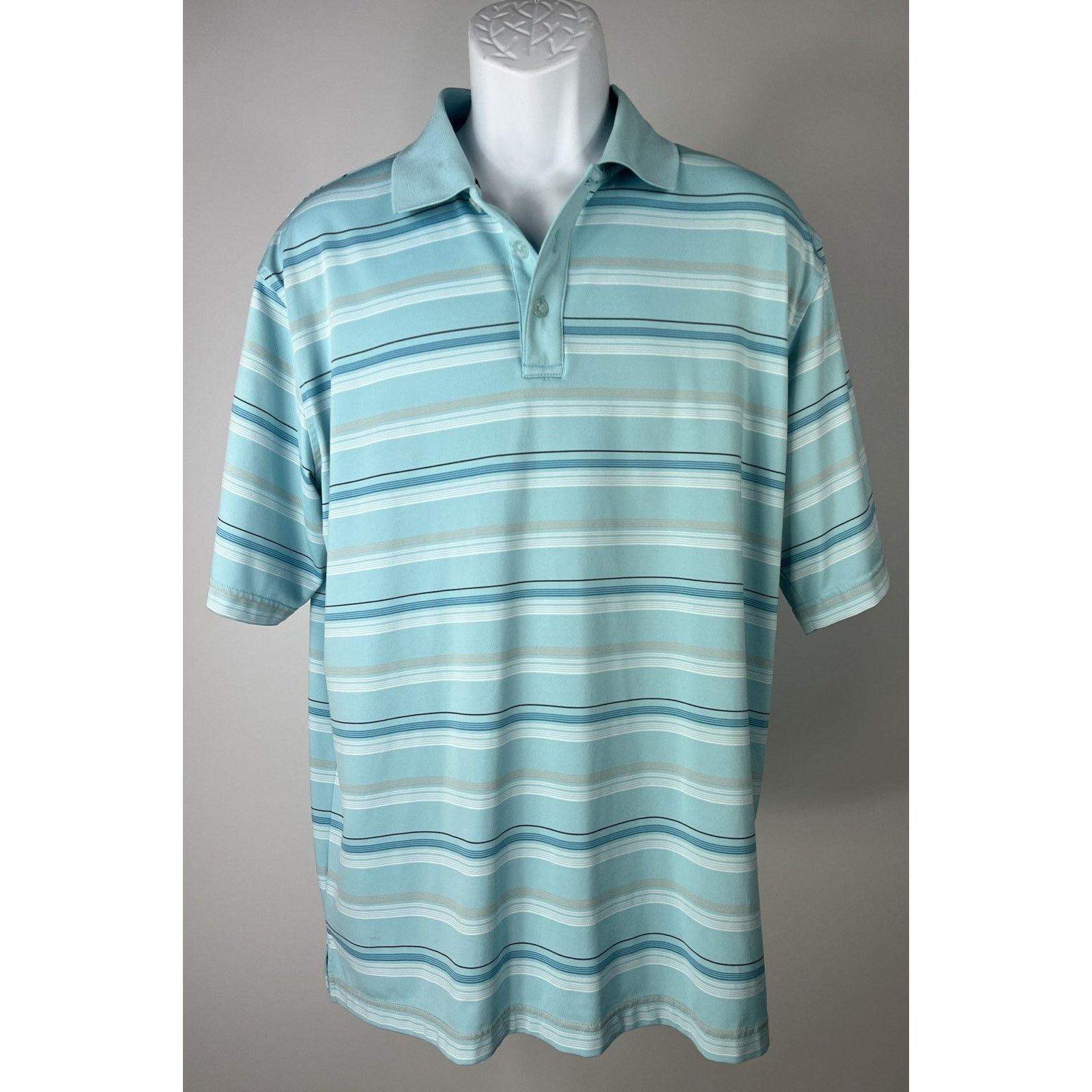 The Armoury Tommy Armour Men's Striped Dri Logic Golf Polo Shirt Size L Size US L / EU 52-54 / 3 - 1 Thumbnail