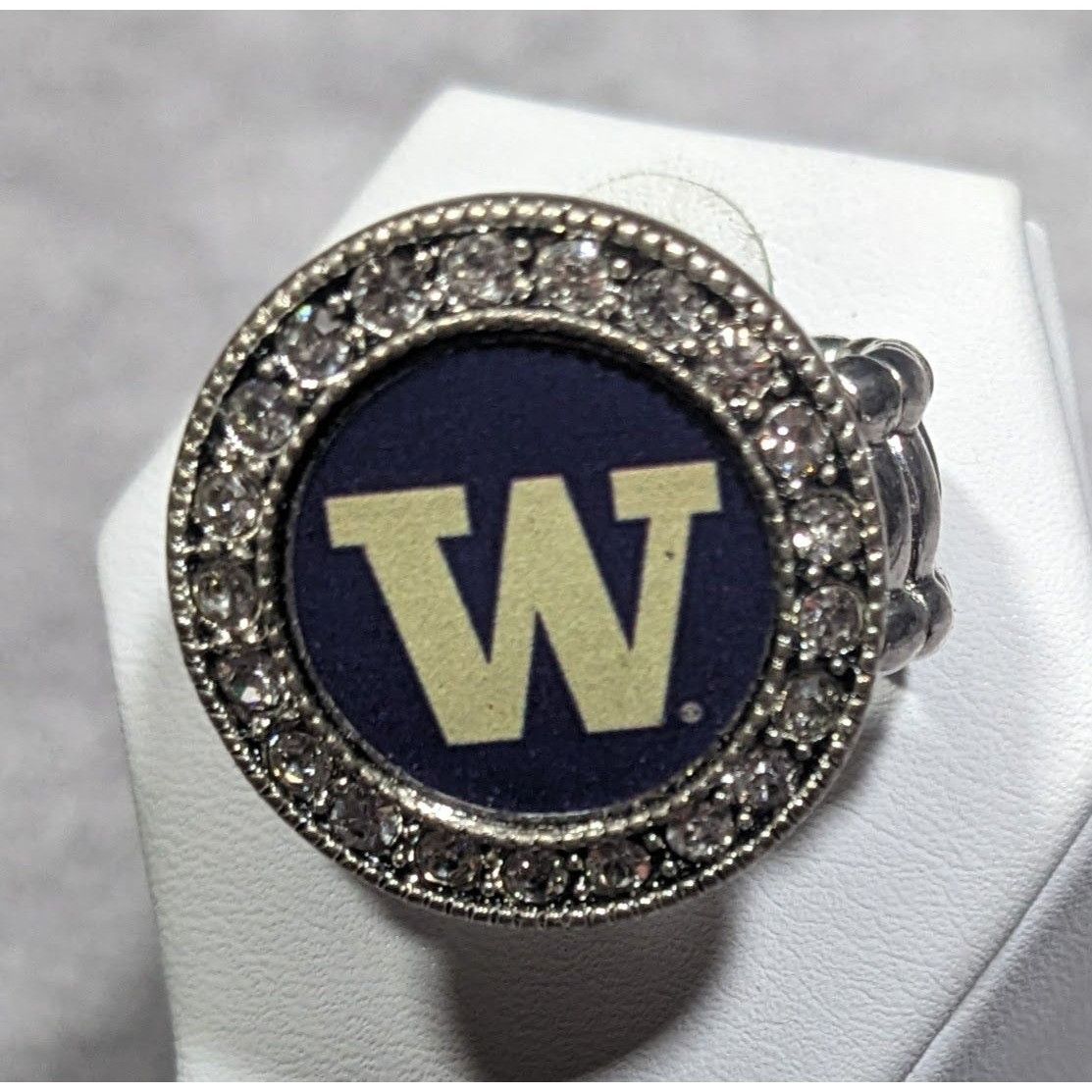Other Washington Huskies Blue And Silver Tone Rhinestone Stretch R Size ONE SIZE - 1 Thumbnail