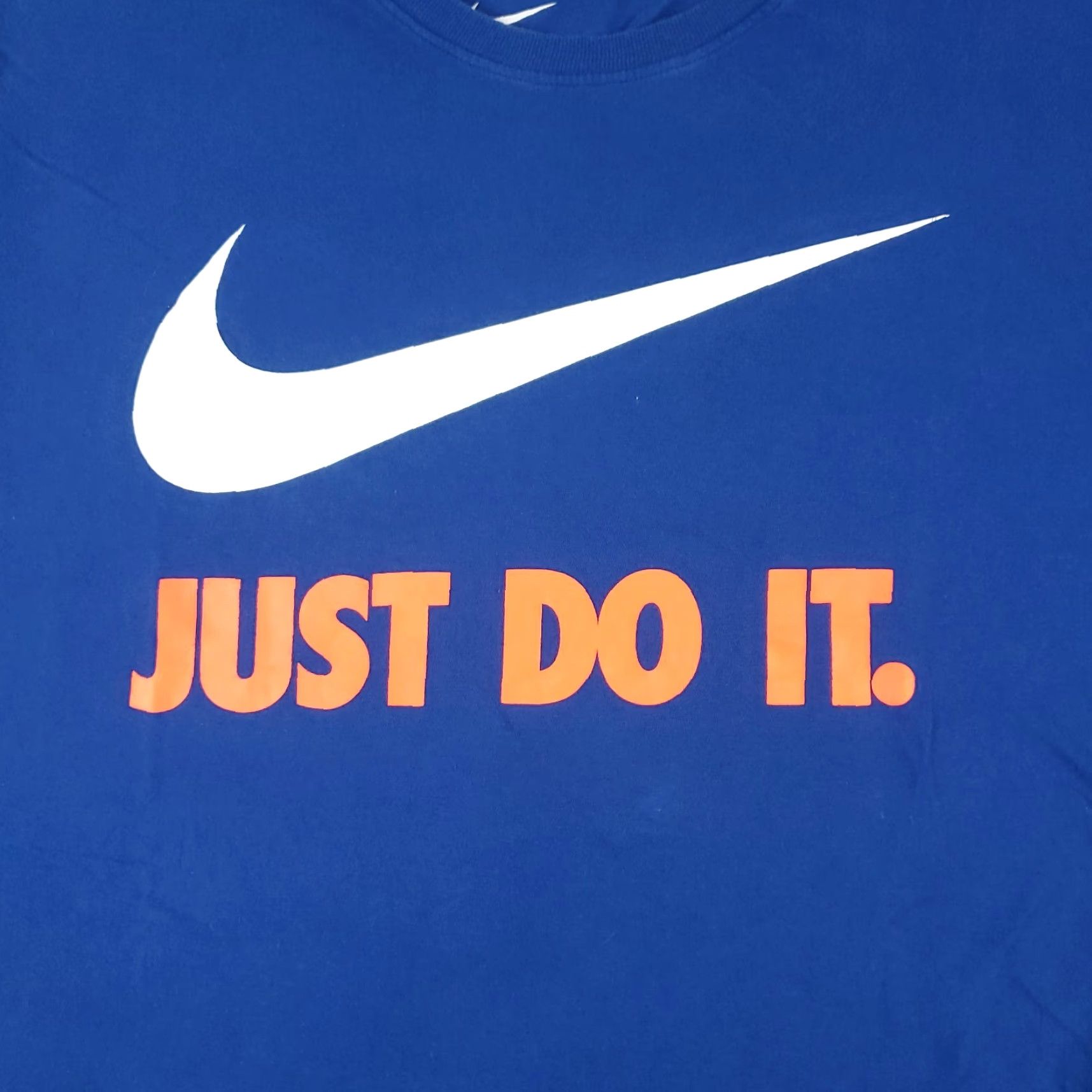 Nike Nike T Shirt Mens XL Blue Swoosh Casual Short Sleeve Adult Regular Crew Neck Cotton Blend Logo Nike Dri-Fit Sports Modern 90s Mens Size US XL / EU 56 / 4 - 2 Thumbnail