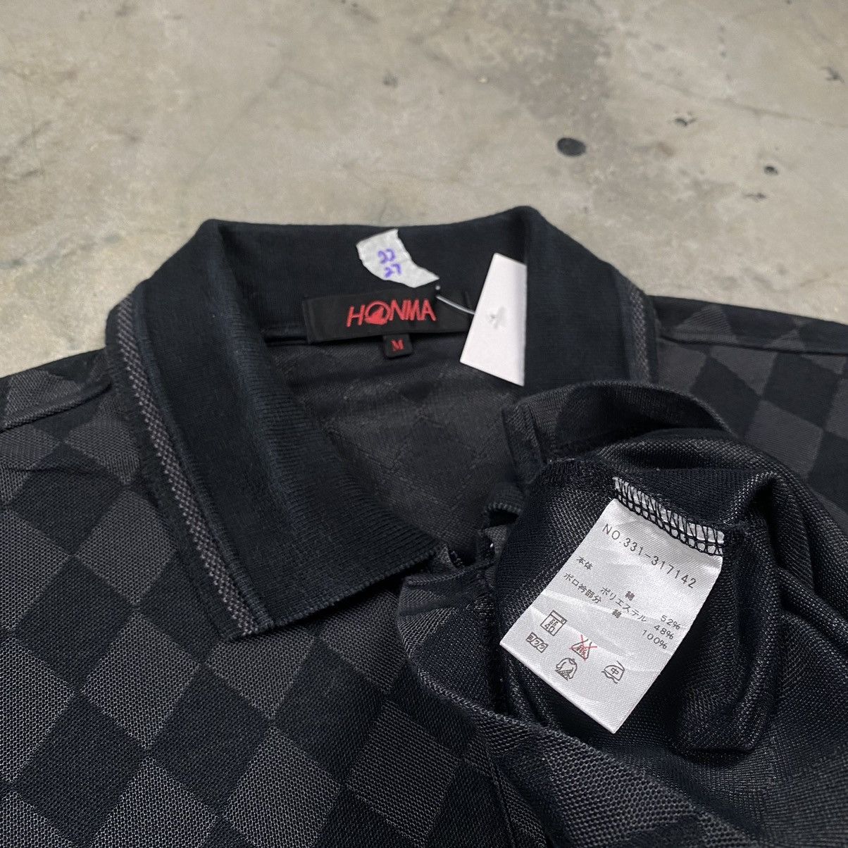 Designer × Japanese Brand × Vintage Honma Diamond Checkered Halfzip Polos Tee Size US M / EU 48-50 / 2 - 4 Thumbnail