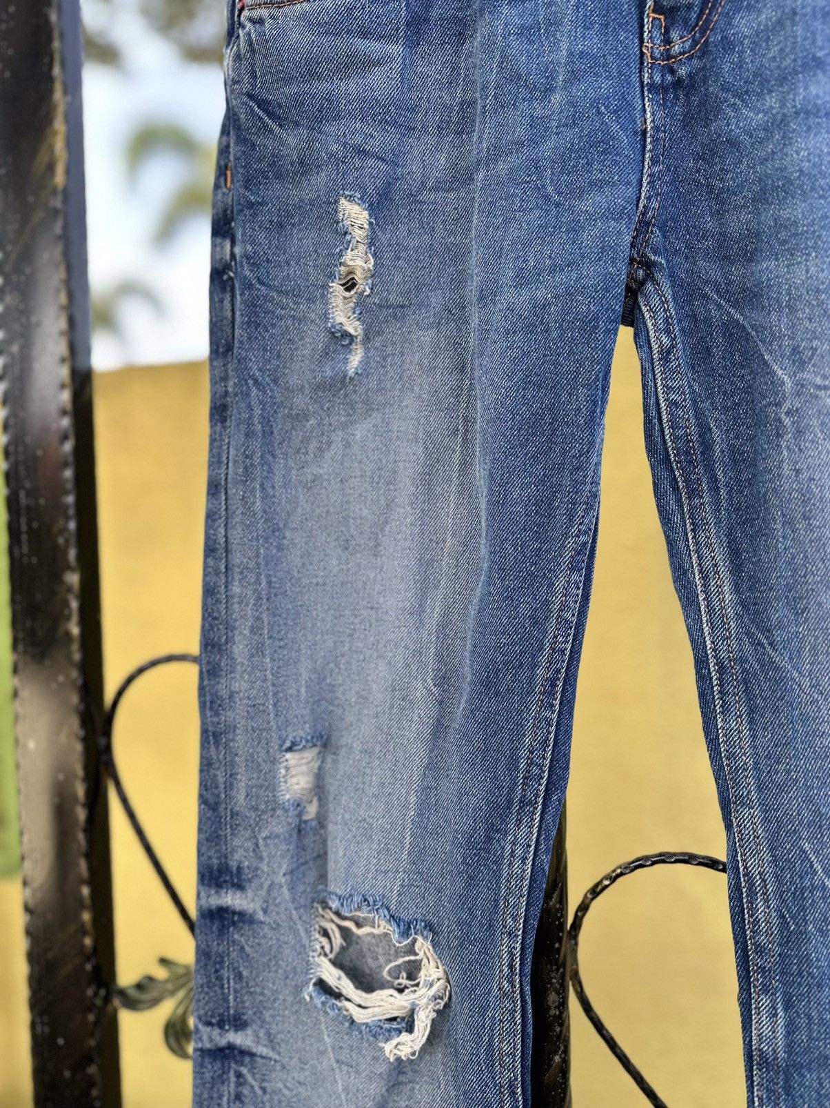 Zara Distress Denim Zara Basic Jean . Size US 30 / EU 46 - 6 Thumbnail
