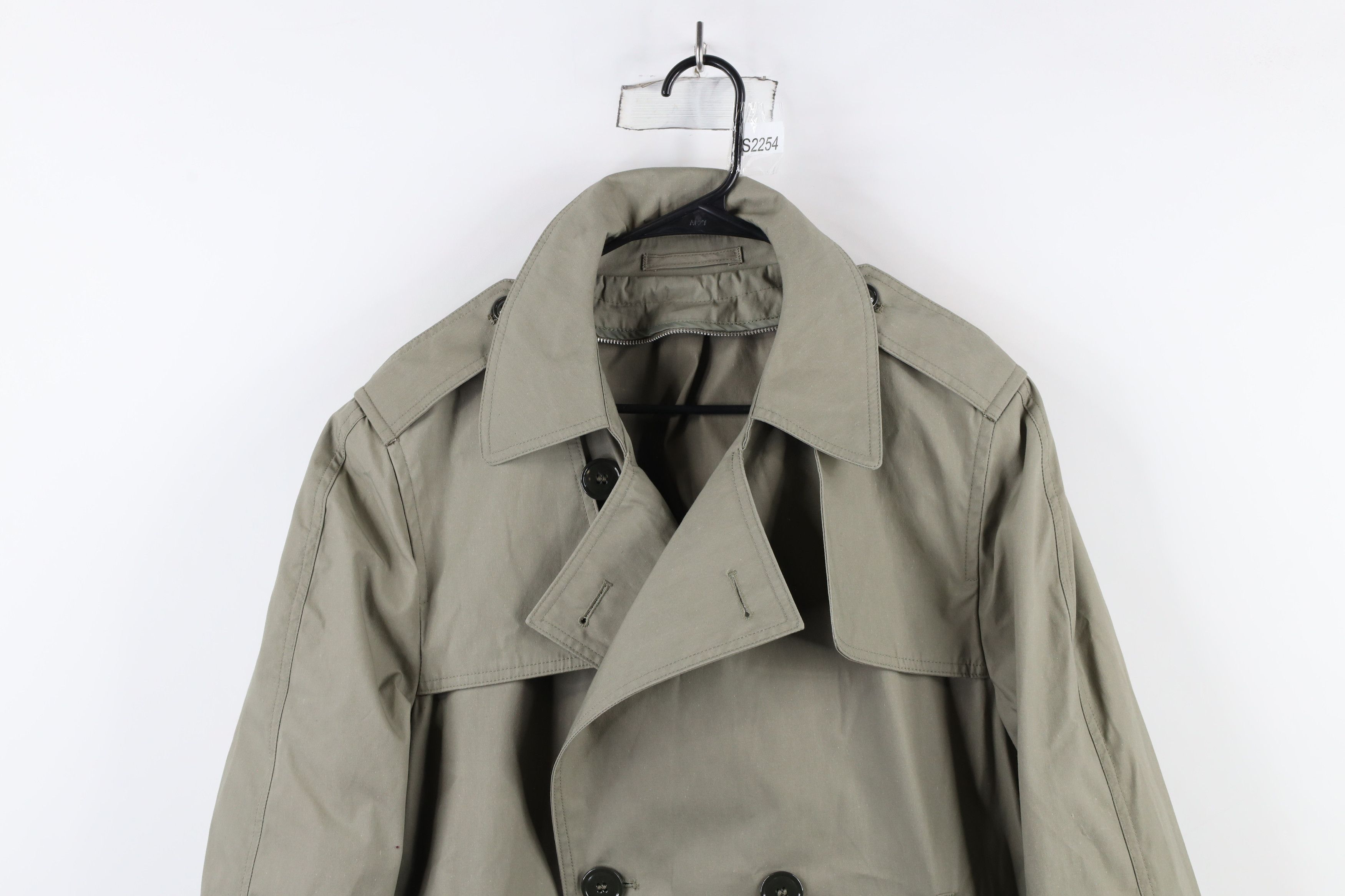 Vintage Vintage 90s Military Trench Coat Rain Jacket Pewter USA Size US L / EU 52-54 / 3 - 2 Thumbnail