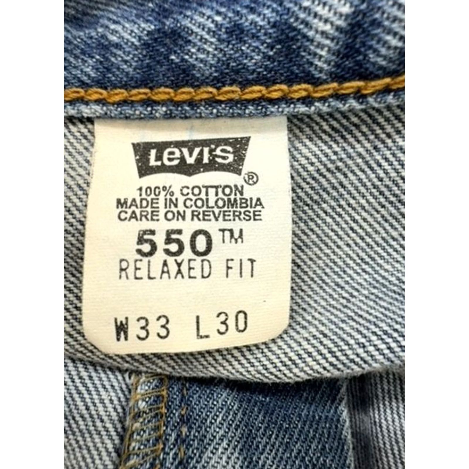 Levi's Levi's 550 Relaxed Fit Jeans Men Dark Wash 33x30 Size US 33 - 3 Thumbnail