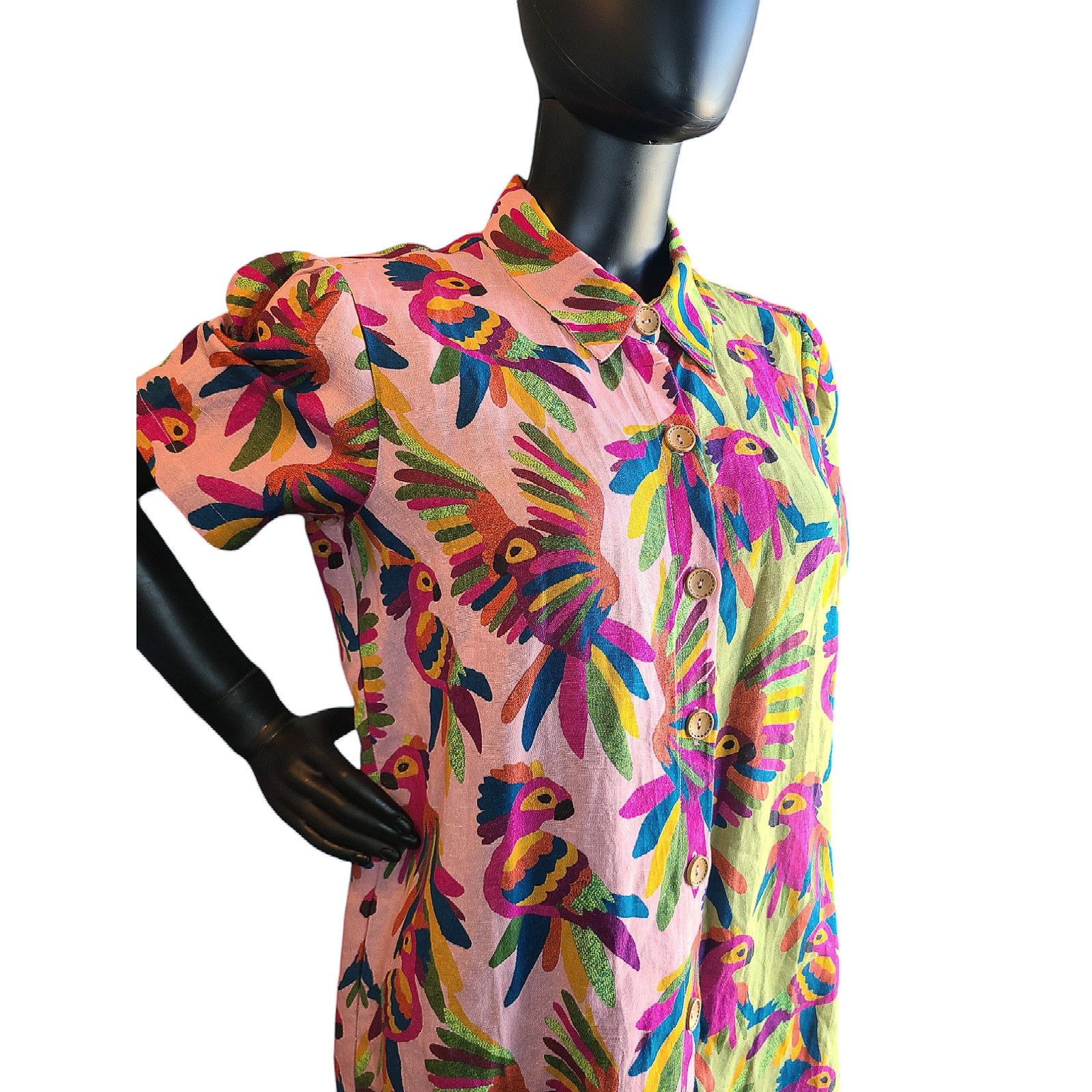 Farm Rio Farm Rio Anthropologie Printed Surf Shirt Size Medium Size M / US 6-8 / IT 42-44 - 5 Thumbnail