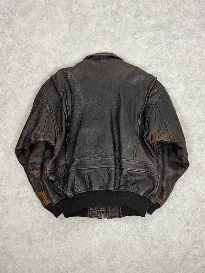 Avirex 2000s Avirex Brown Pilot Aviator Bomber Jacket Size US M / EU 48-50 / 2 - 4 Thumbnail