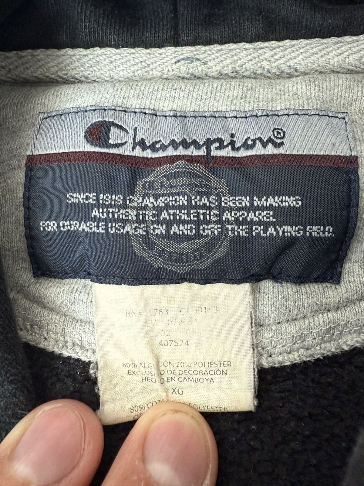 Champion Champion Reverse Weave Black Hoodie XL Size US XL / EU 56 / 4 - 3 Thumbnail