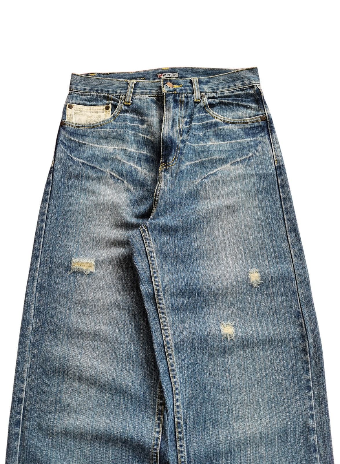 Mecca Mecca Streetwear Baggy Distressed Denim Jeans ♦️ Size 30”x29” Size US 30 / EU 46 - 3 Thumbnail