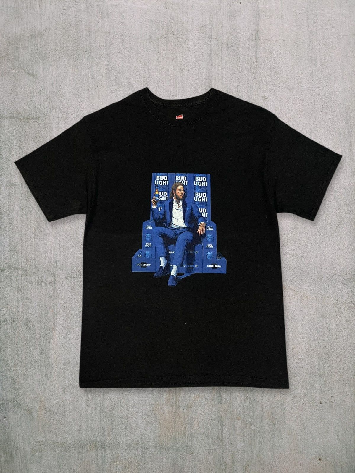 Rap Tees Post Malone x Bud Light Rapper Potrait Tee Summer Men Tshirt Size US L / EU 52-54 / 3 - 1 Thumbnail