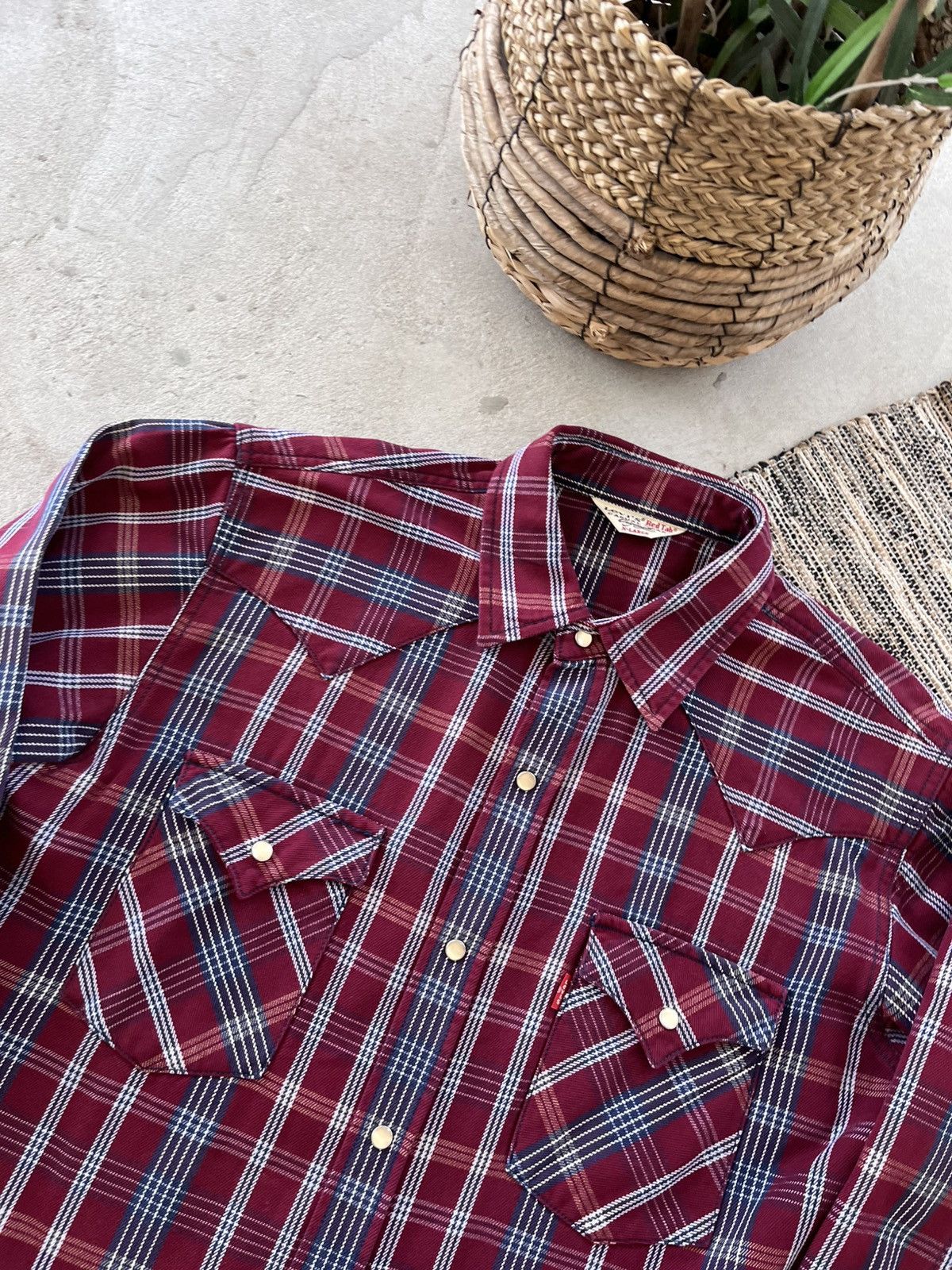 Levi's Vintage Clothing Vintage Levis Red Tab Overshirt Red Plaid Heavy Shirt Size US XL / EU 56 / 4 - 4 Thumbnail