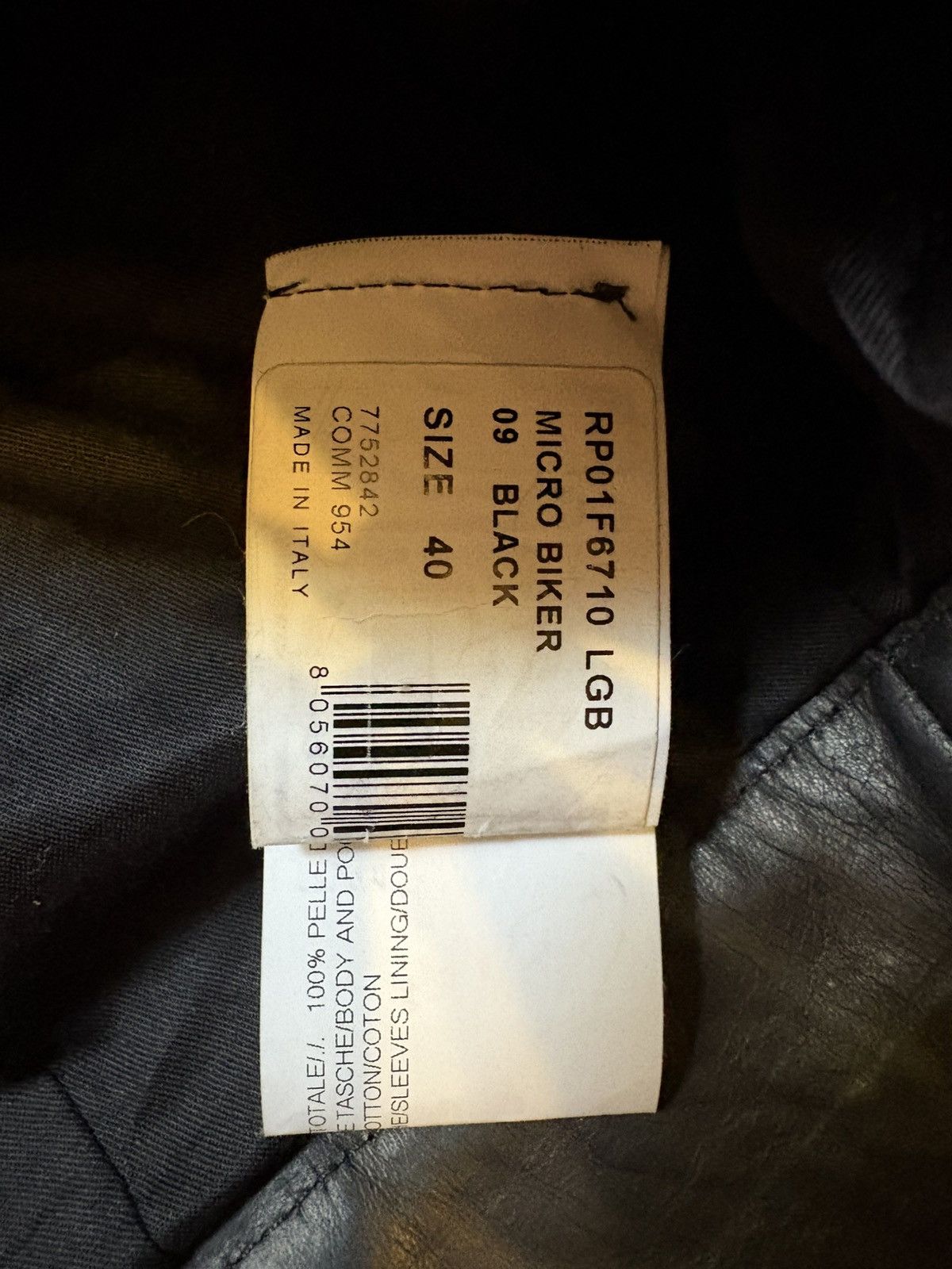 Rick Owens Rick Owens Micro Biker Jacket Size S / US 4 / IT 40 - 6 Thumbnail