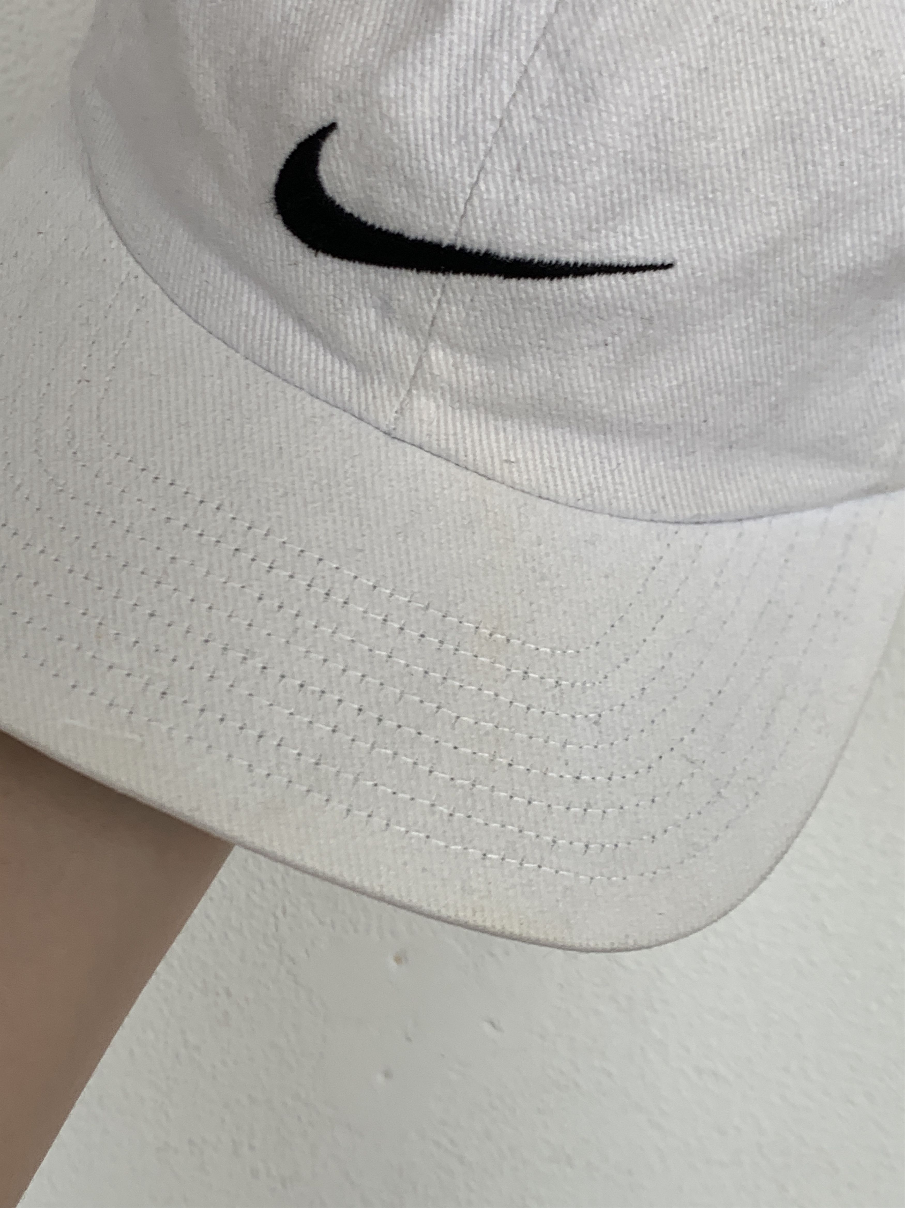 Nike Vintage Nike 90s Small Swoosh White Baseball Cap Hat OS Size ONE SIZE - 3 Thumbnail