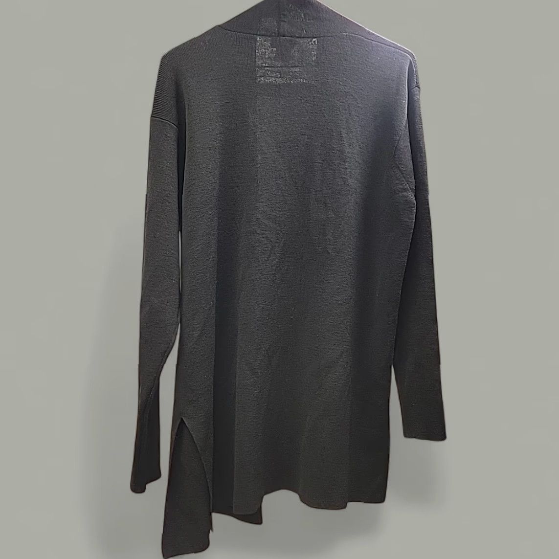 Eileen Fisher VTG Eileen Fisher Cardigan Womens M Black 100% Wool Open Front Minimalist Sweater Knit Casual Mens Womens Girls Boys Size M / US 6-8 / IT 42-44 - 5 Thumbnail