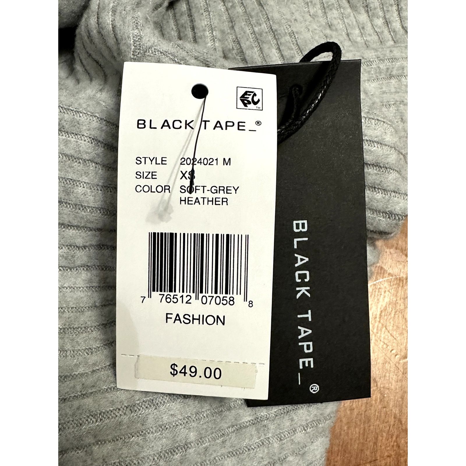 Other Black Tape Sweater Ribbed Cropped Long Sleeve Gray XS NWT Size XS / US 0-2 / IT 36-38 - 8 Thumbnail