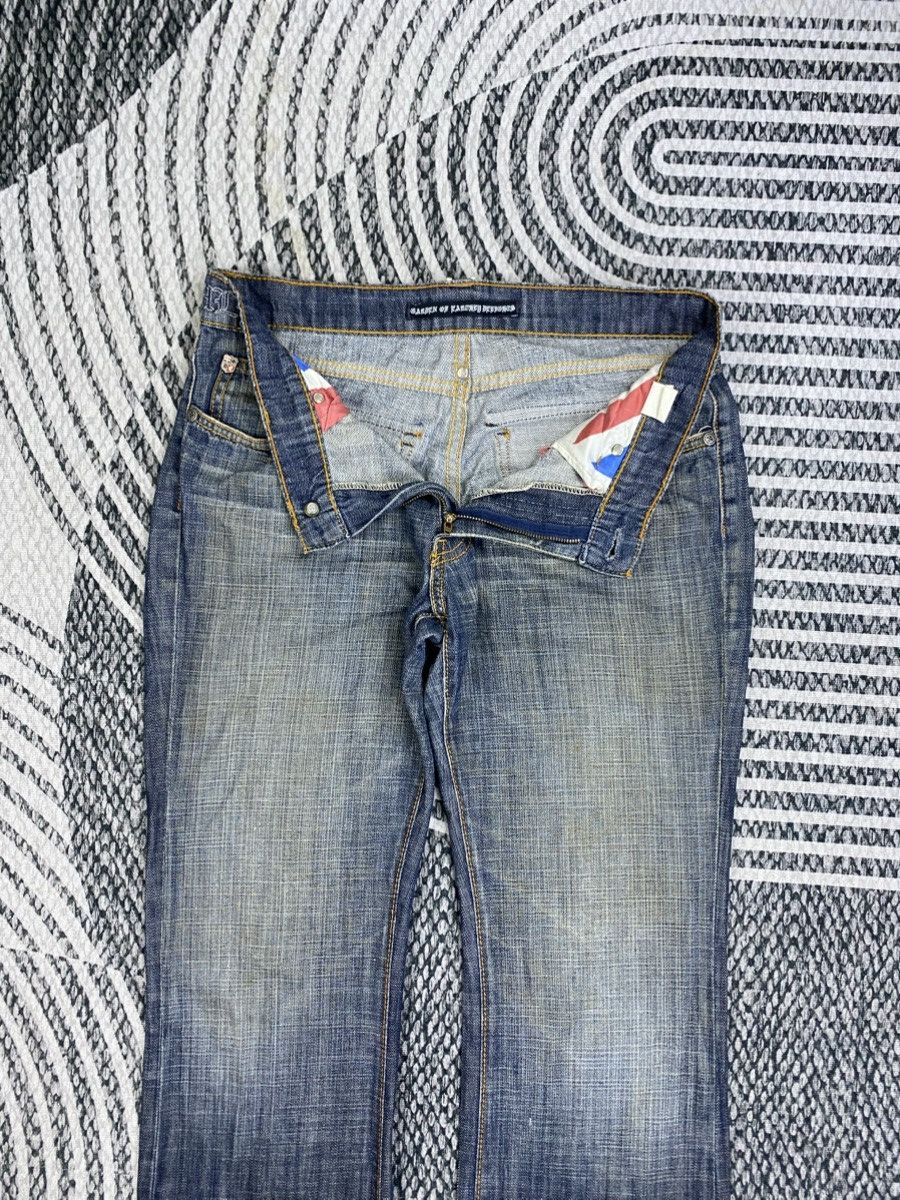 If Six Was Nine FLARED Garden Of Earthly Delights Distressed Denim Jeans Size US 33 - 5 Thumbnail