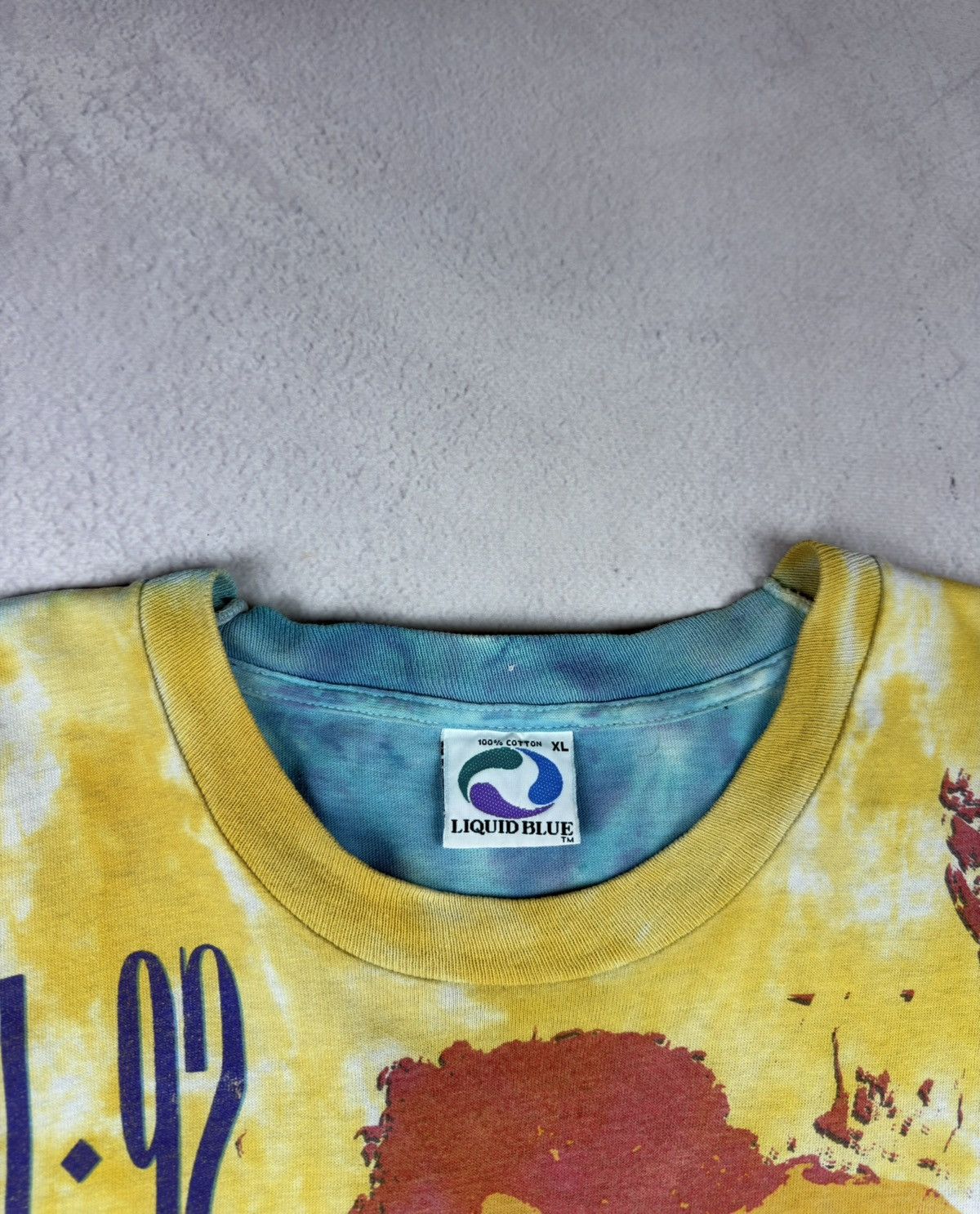 Liquid Blue 1991 Guns N' Roses Use Your Ilusion Tour Liquid Blue Tie Dye Size US XL / EU 56 / 4 - 6 Thumbnail