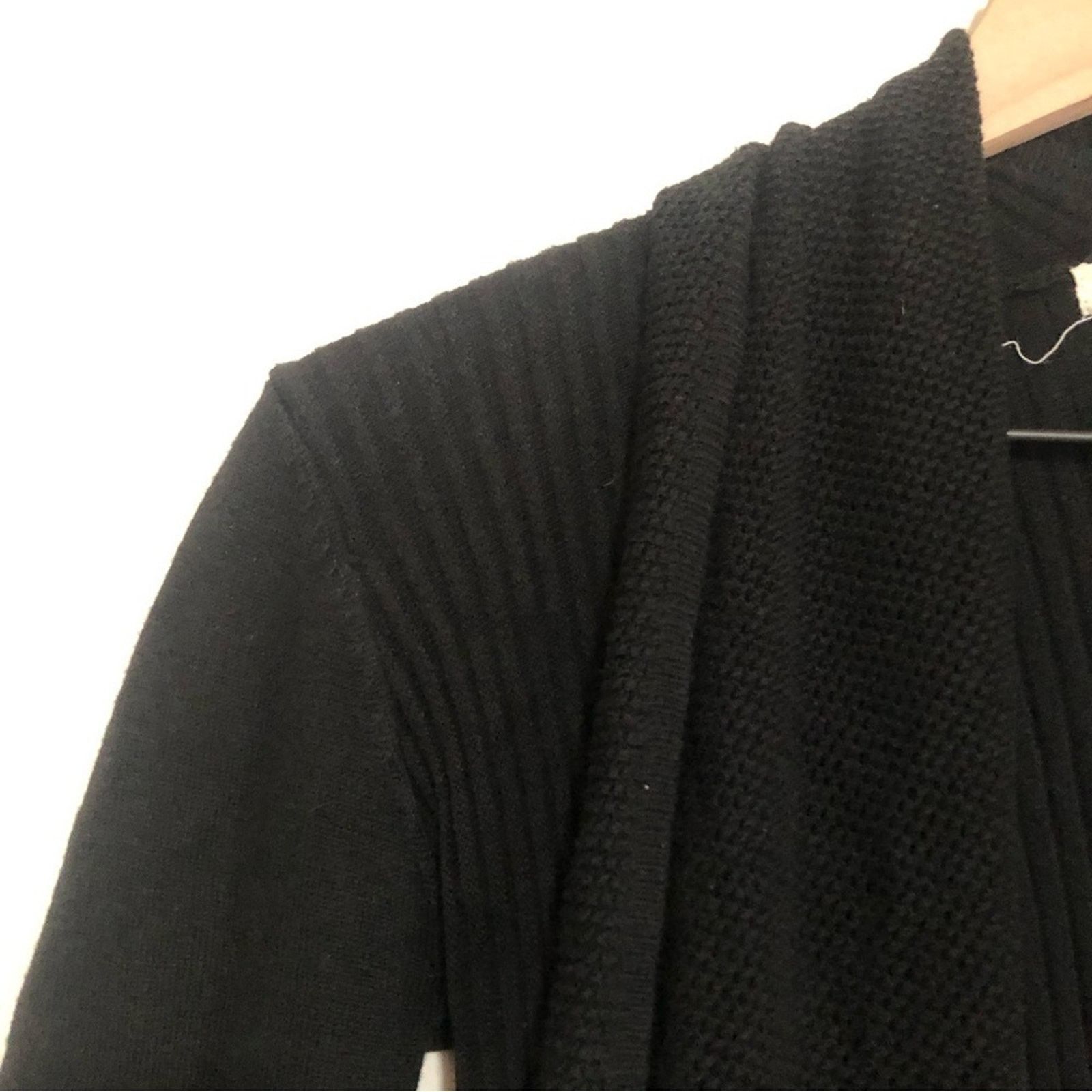 Other Catwalk Studio Knit Black Draped Open Cardigan Sweater Size S / US 4 / IT 40 - 10 Thumbnail