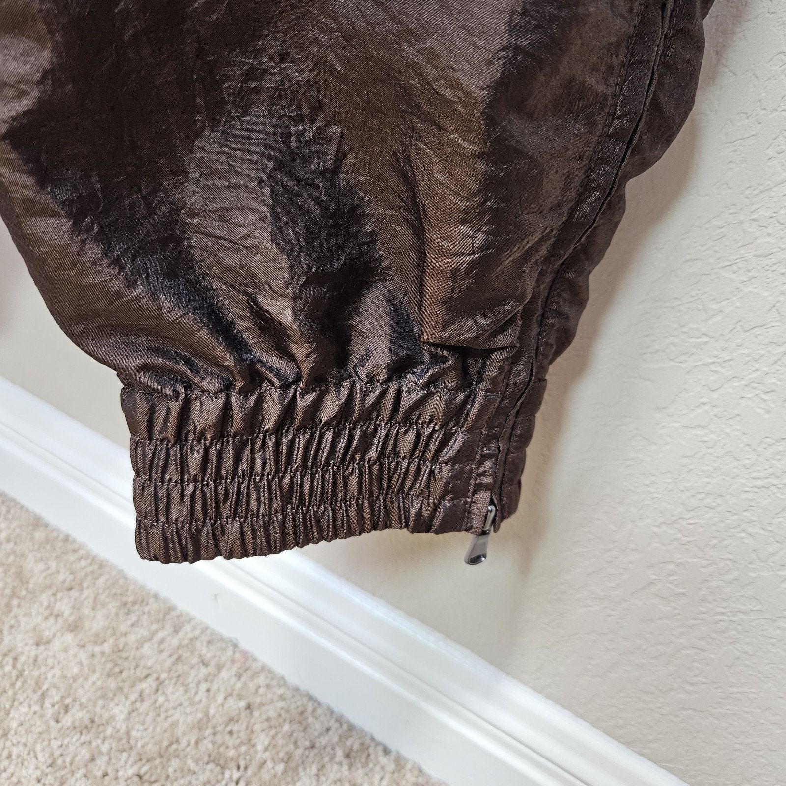 Tibi TIBI Crispy Nylon Felix Jogger Metallic Brown Oversize Baggy Size 27" / US 4 / IT 40 - 5 Thumbnail