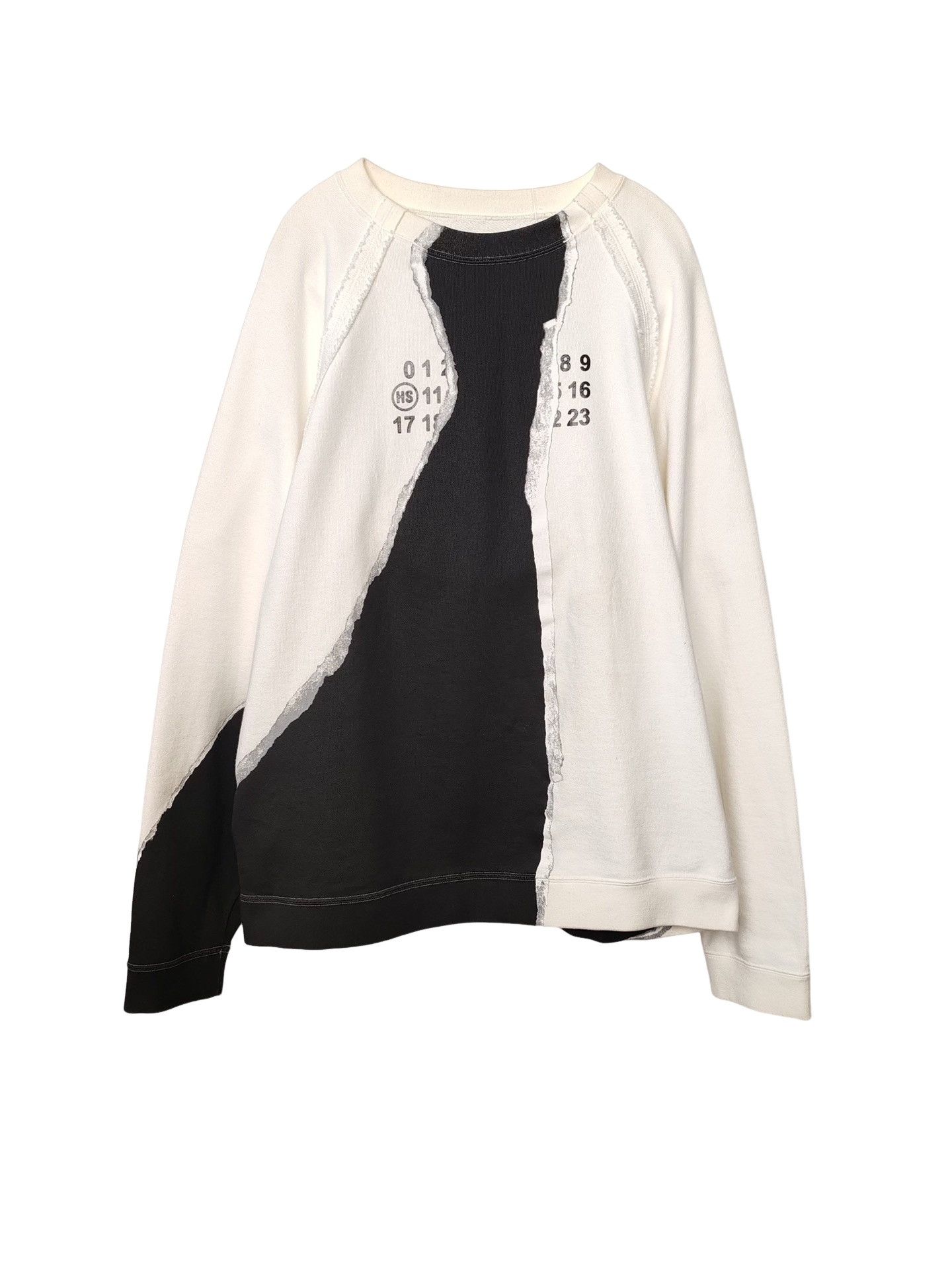 Maison Margiela Maison Margiela Contrast Distressed Sweatshirt US S Size US S / EU 44-46 / 1 - 1 Thumbnail