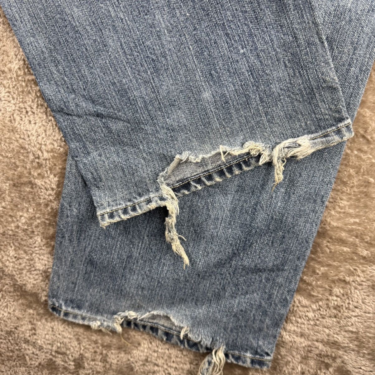 Japanese Brand Vtg art jeans denim sukajan sashiko distressed baggy Size US 31 - 4 Thumbnail