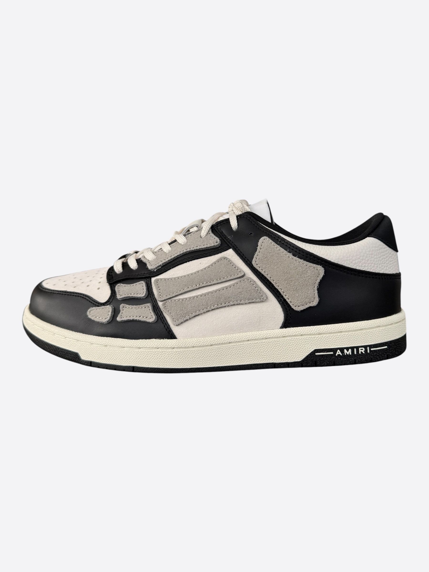Amiri Amiri Black & White Skeleton Low Top Sneakers Size US 14 / EU 47 - 3 Thumbnail