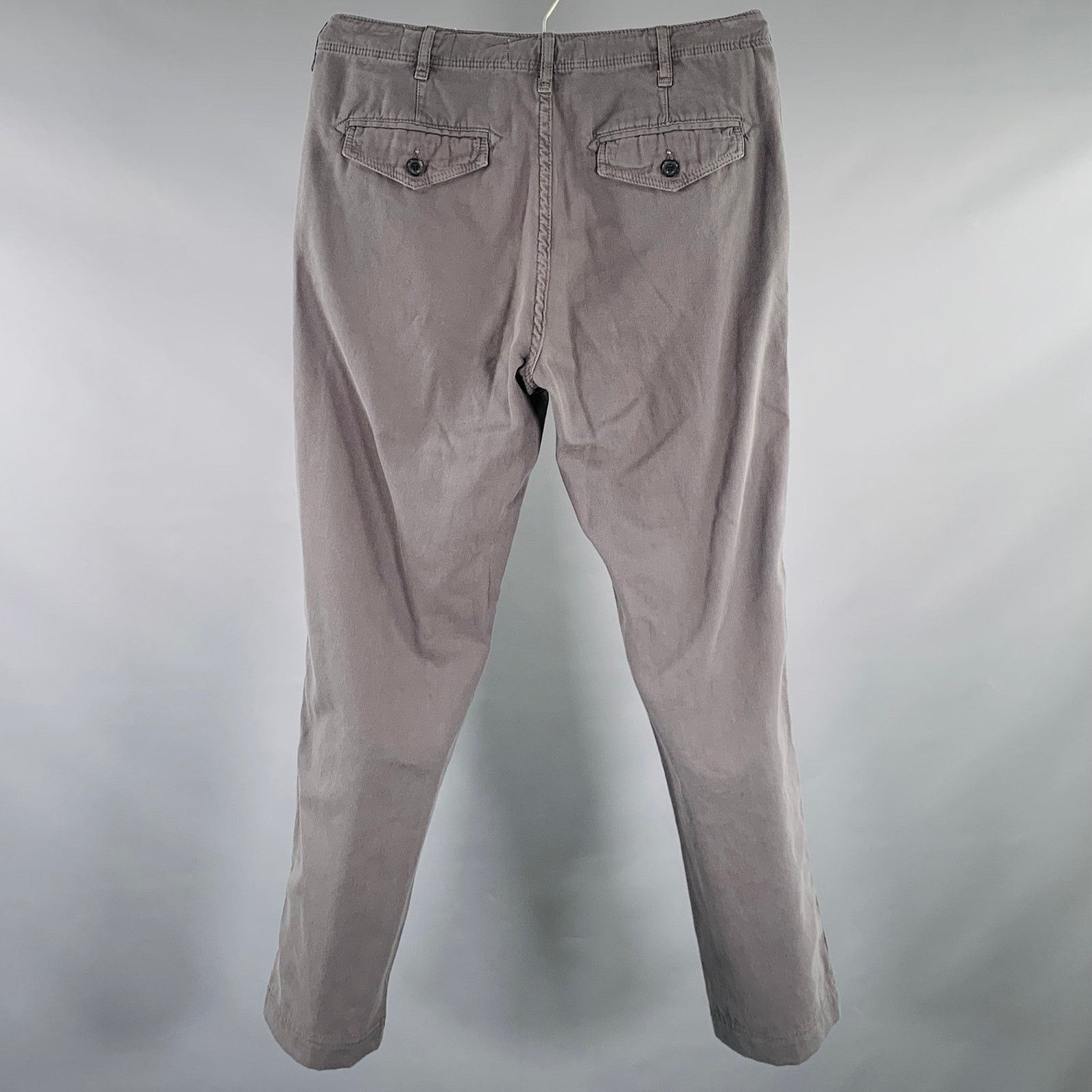 Billy Reid BILLY REID Size 29 Grey Cotton Flat Front Casual Pants Size US 29 - 2 Thumbnail