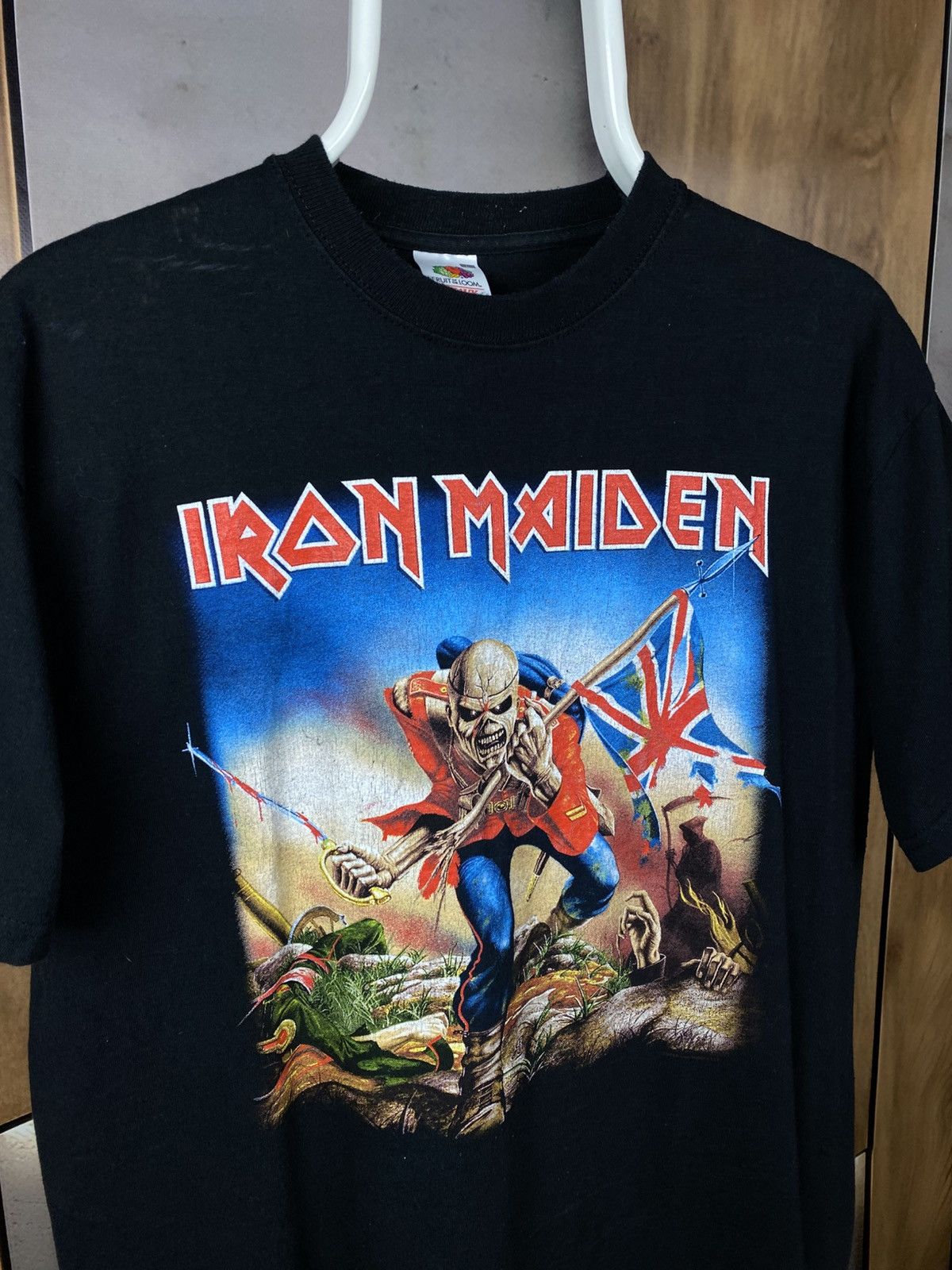 Iron Maiden 💀Vintage 2010 T-Shirt Iron Maiden The Trooper Boxy Logo Tee💀 Size US L / EU 52-54 / 3 - 2 Thumbnail