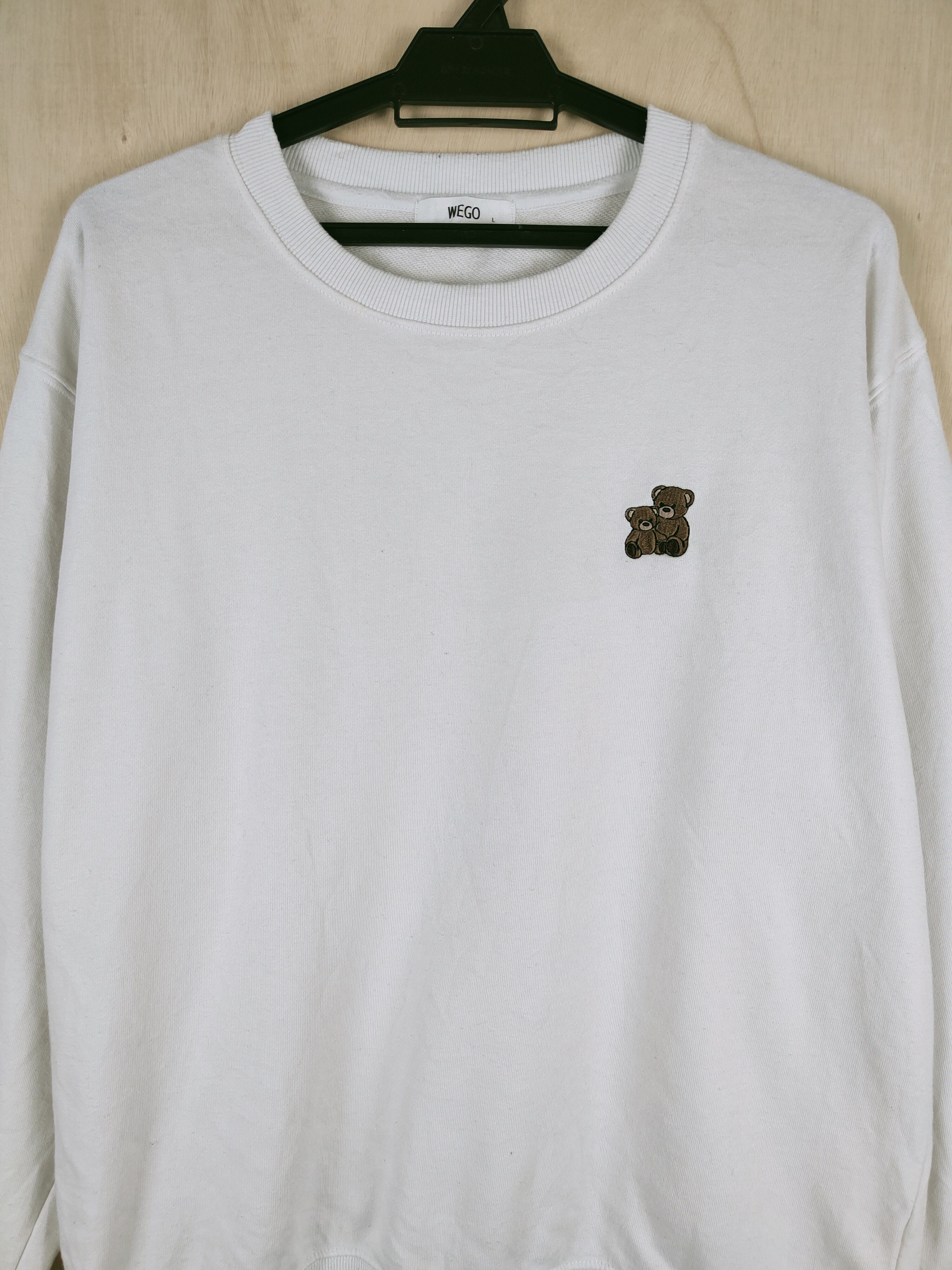 Japanese Brand Wego White vintage Sweatshirts #S2607 Size US L / EU 52-54 / 3 - 2 Thumbnail