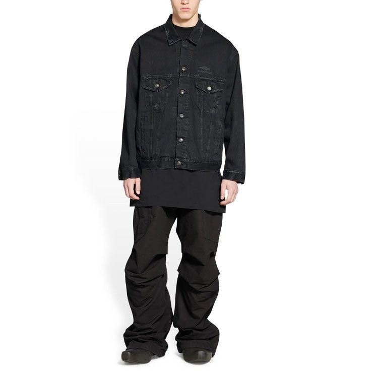 Balenciaga o1w1db10425 3B Sports Icon Large Fit Jacket in Black Size US S / EU 44-46 / 1 - 3 Thumbnail