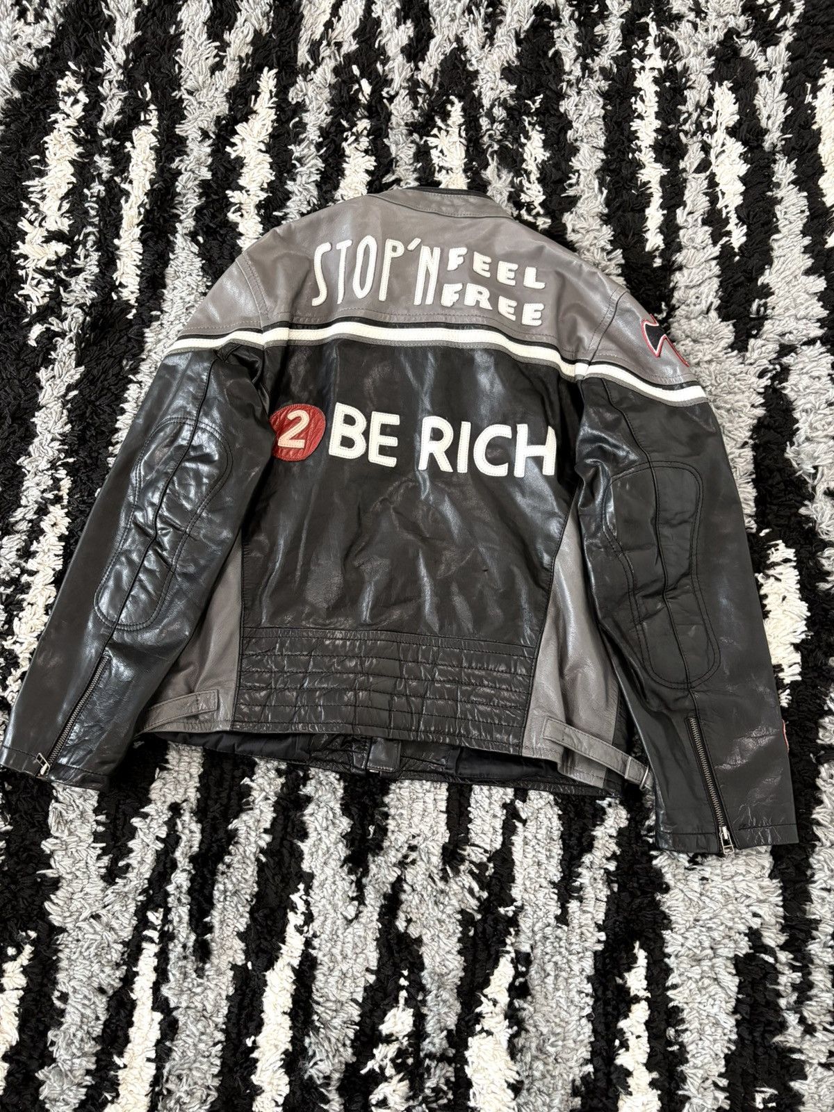 Other Y2K vintage moto style patches racing leather jacket Size US XL / EU 56 / 4 - 2 Thumbnail