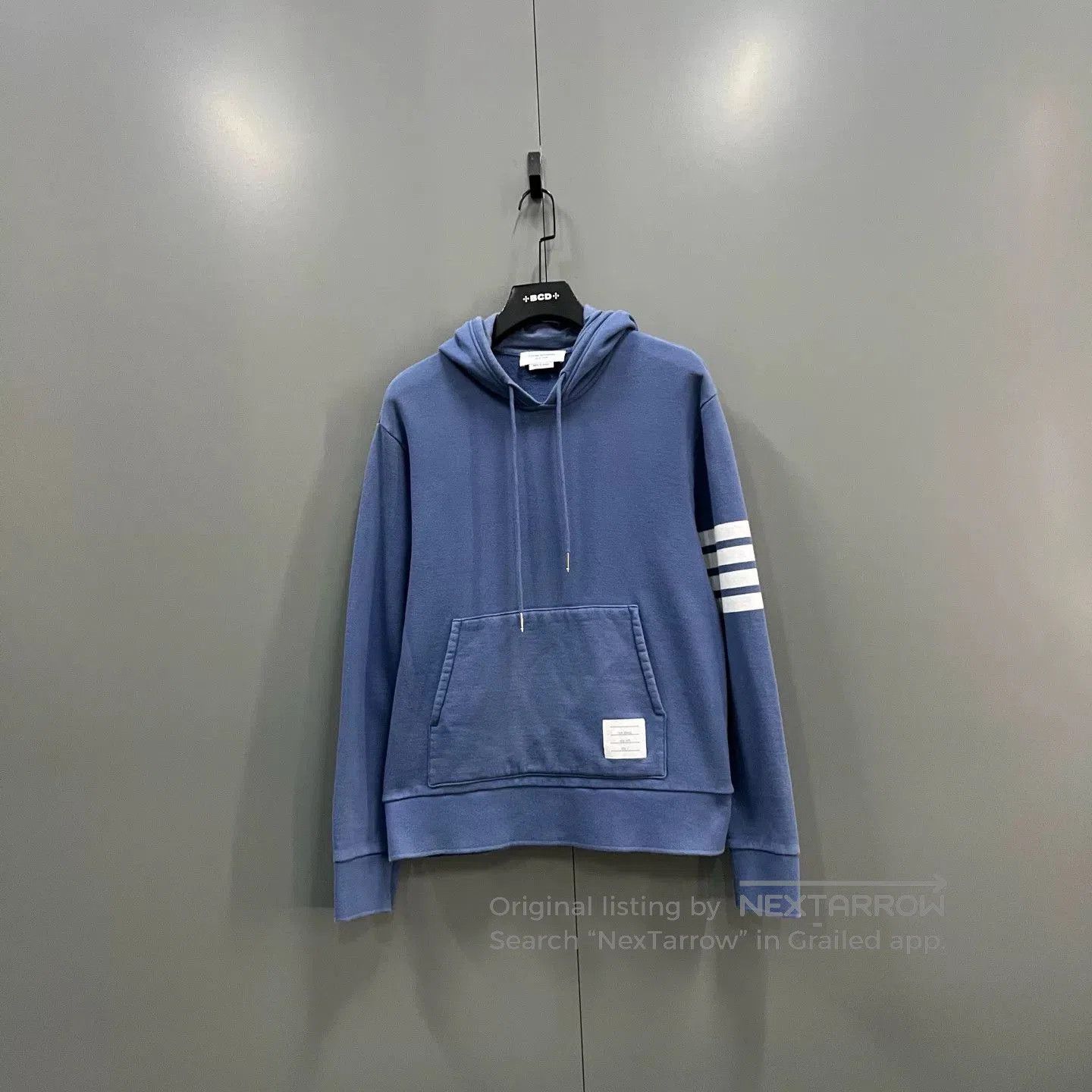Thom Browne thom browne blue striped hooded sweatshirt. Size US XL / EU 56 / 4 - 1 Thumbnail