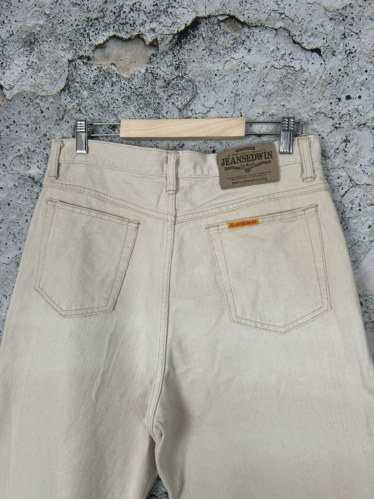 Edwin Vintage Edwin Made in Japan Beige Denim Pants Jeans Size US 34 / EU 50 - 5 Thumbnail