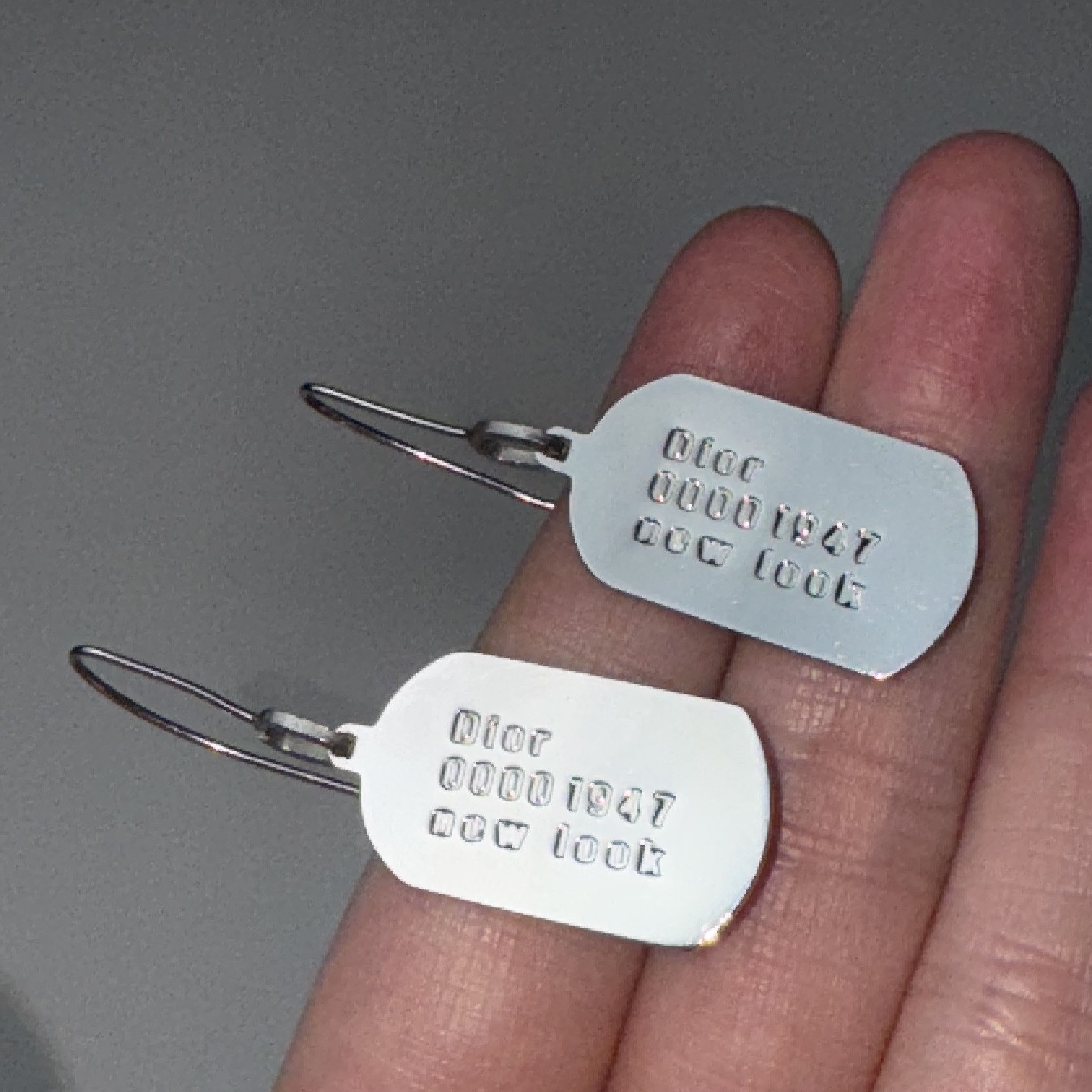 Dior John Galliano ID Tags Earring Size ONE SIZE - 4 Thumbnail