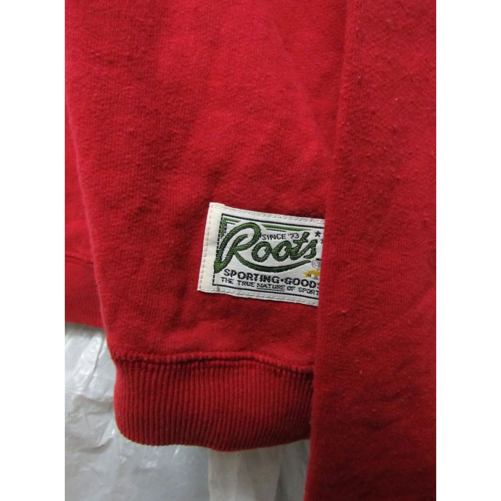 Roots VINTAGE Roots Canada Red Fleece Pullover Sweater Med L/XL 1/4 Zip Heavy Sweatshirt Size US XL / EU 56 / 4 - 6 Thumbnail