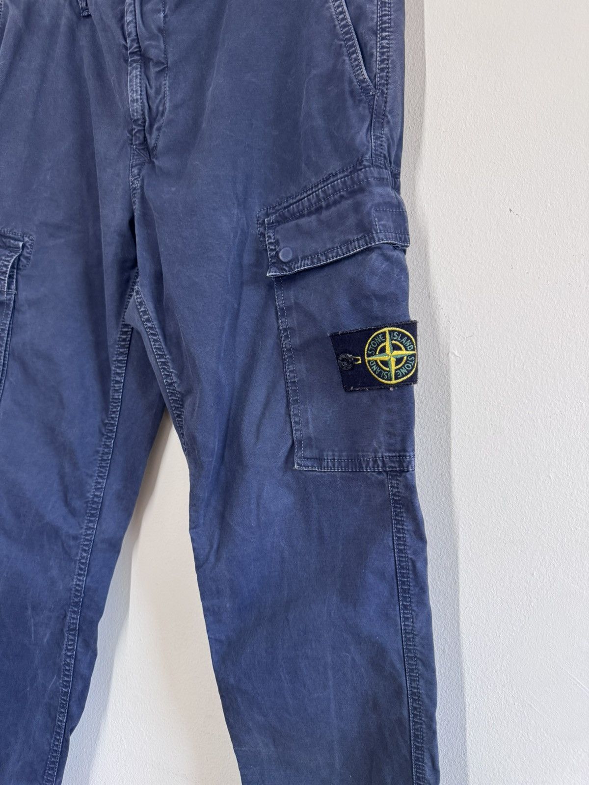 Stone Island Stone Island Marine Blue Garment Dyed Cargo Utility Pants 31 Size US 31 - 3 Thumbnail
