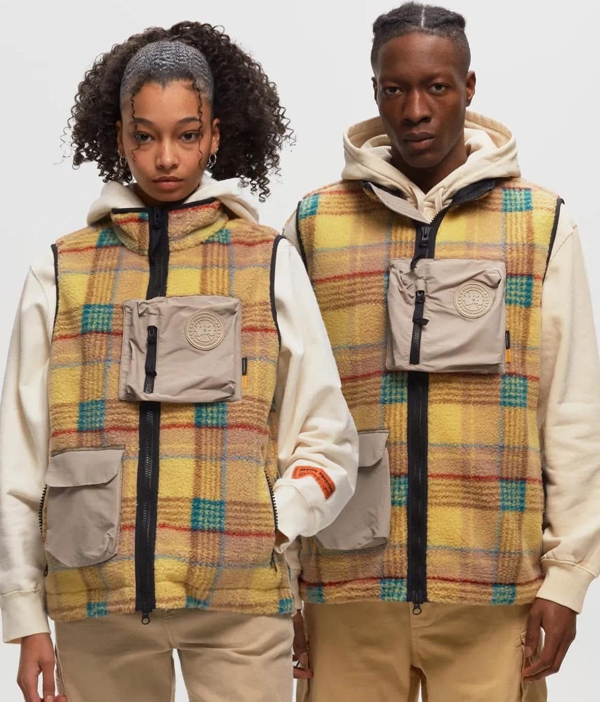 Canada Goose x NBA x Union Legion Yellow Plaid Fleece Vest