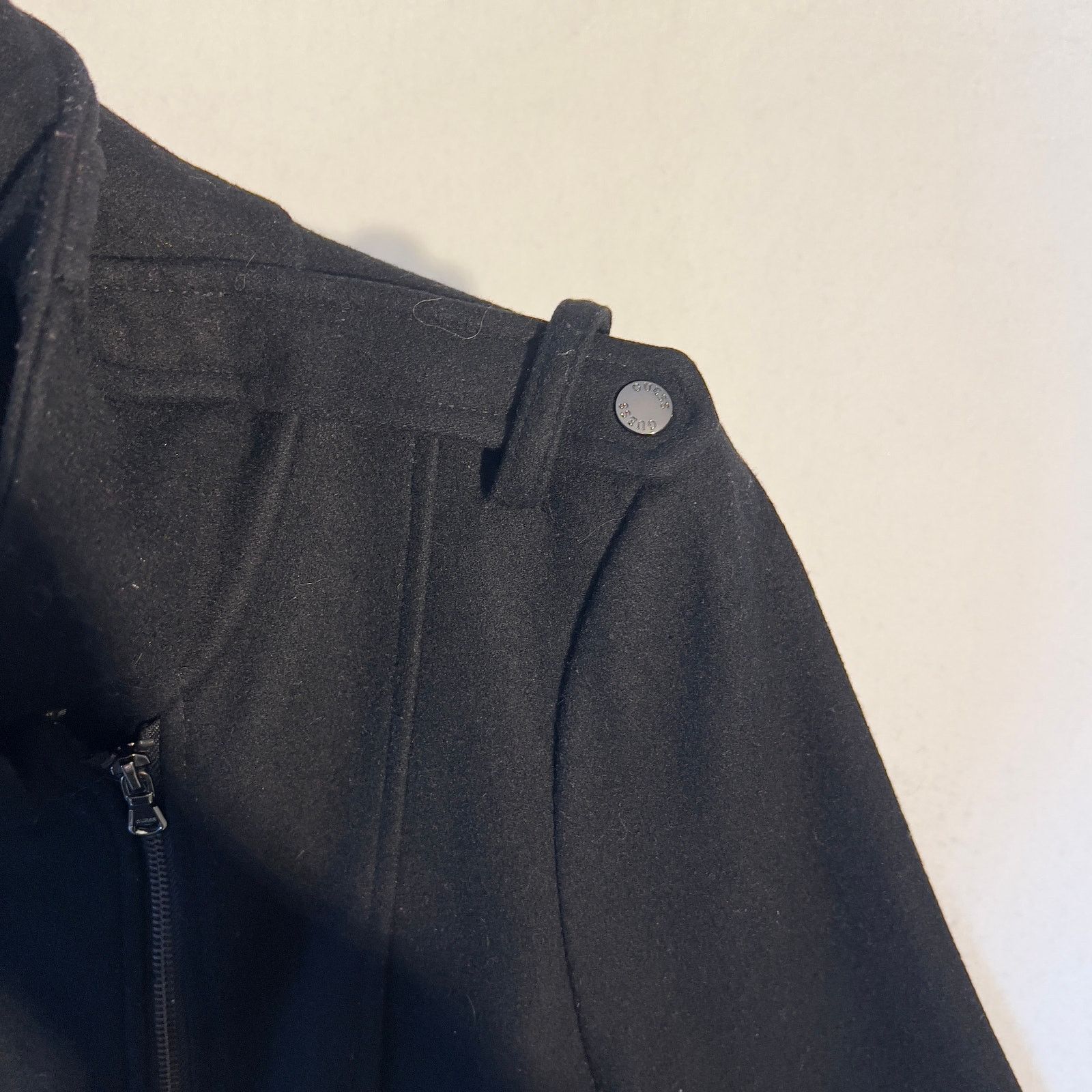 Guess Guess Wool Blend Full Zip Pea Coat Woman Large Pockets Belt Size L / US 10 / IT 46 - 8 Thumbnail