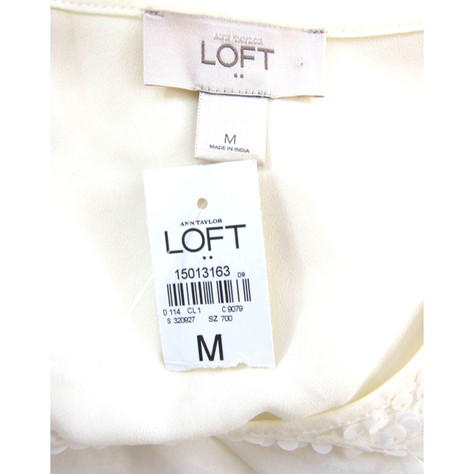 Ann Taylor NWT Ann Taylor Loft Ivory Sparkly Sequin Tank Blouse Women Size Medium Size M / US 6-8 / IT 42-44 - 3 Thumbnail