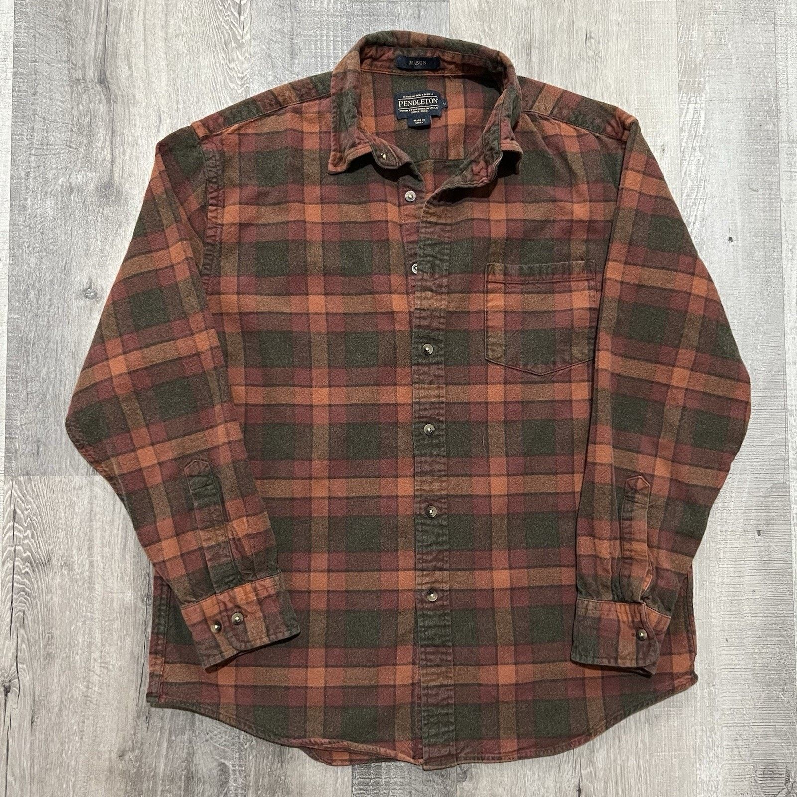 Pendleton Pendleton Mason Men's Long Sleeve Flannel Shirt Plaid Large Size US L / EU 52-54 / 3 - 1 Thumbnail