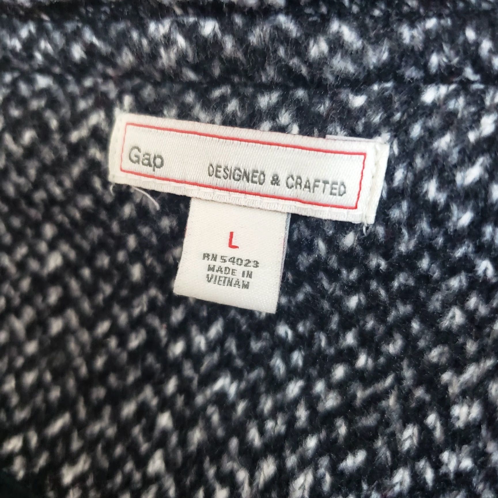 Gap VINTAGE Gap Womens Jacket Sz L Gray Black Zip Pockets Long Sleeve Polyester Size L / US 10 / IT 46 - 6 Thumbnail
