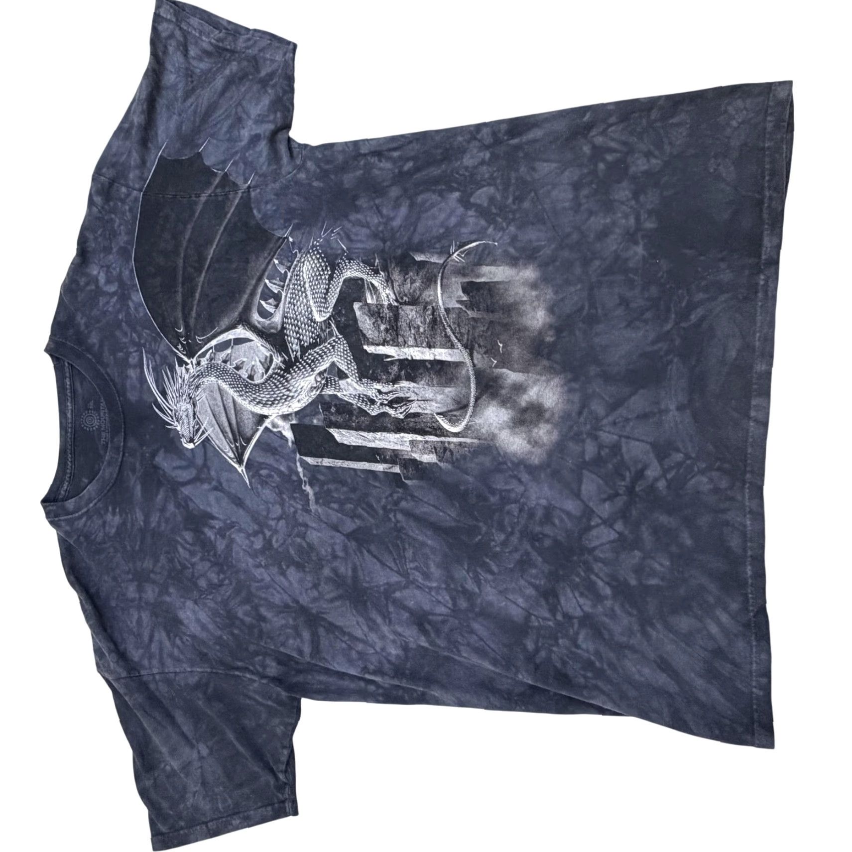 The Mountain The Mountain Shirt Mens 2XL Black Gray Dragon Graphic Tie Dye Fantasy Tee USA Size US XXL / EU 58 / 5 - 2 Thumbnail