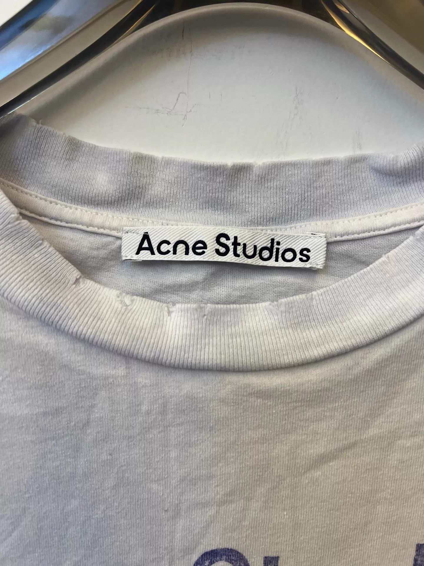 Acne Studios Acne SS22 Logo Alphanumeric Print Men's XXS Tee Size US XXS / EU 40 - 3 Thumbnail