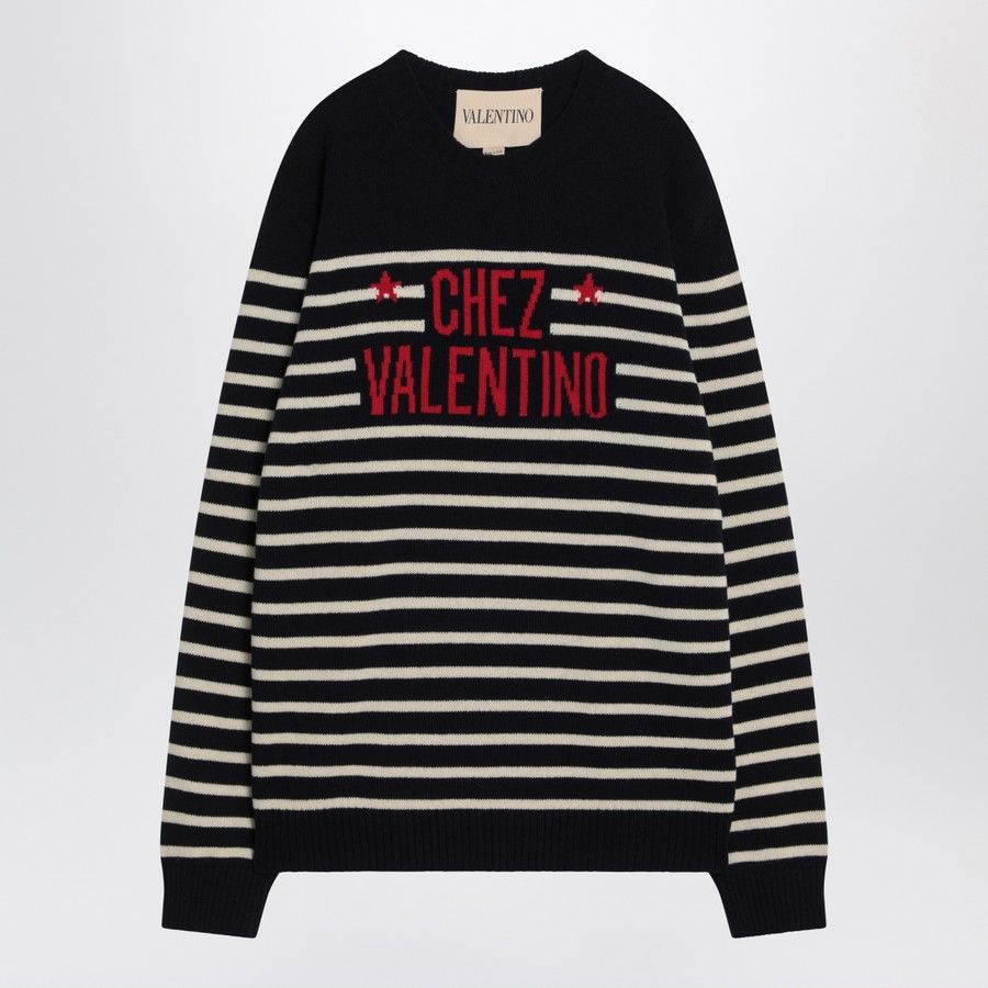 Valentino o1d2blof1025 Sweater With Jacquard Pattern Chez Valentino Size US M / EU 48-50 / 2 - 1 Thumbnail