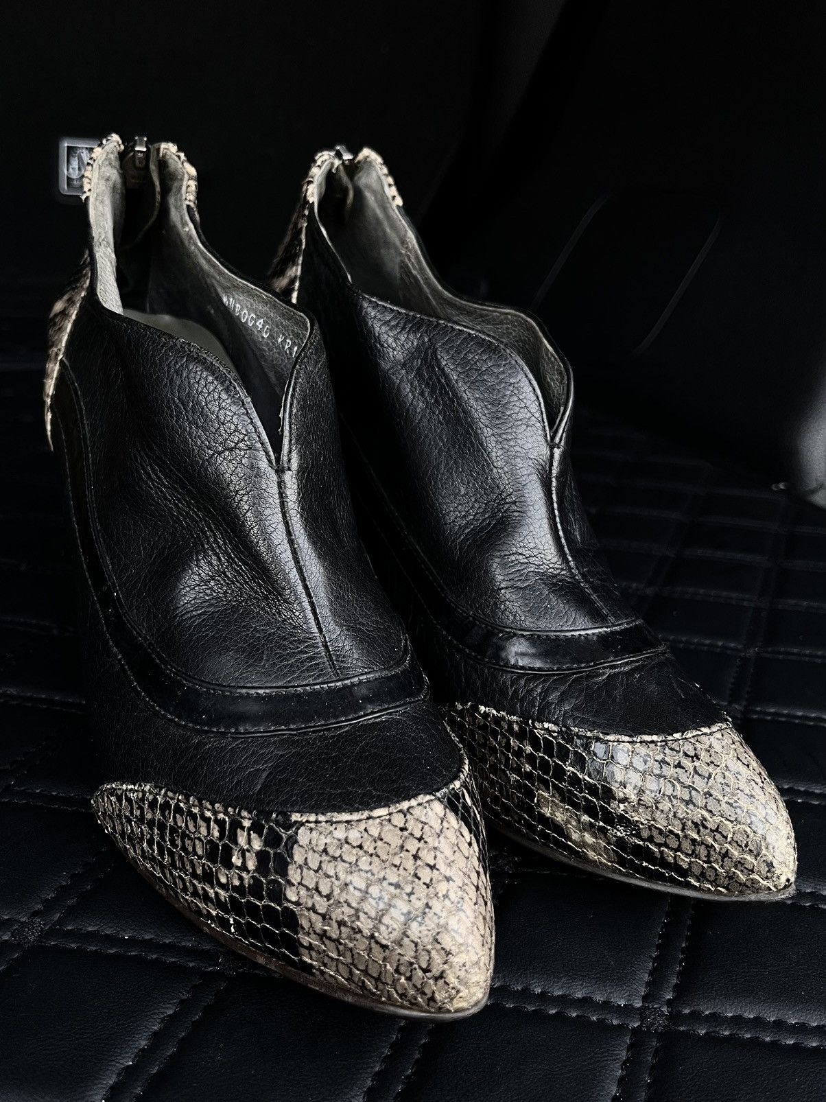 Balenciaga Balenciaga Snake Skins Leather Heels Size US 6 / IT 36 - 1 Thumbnail