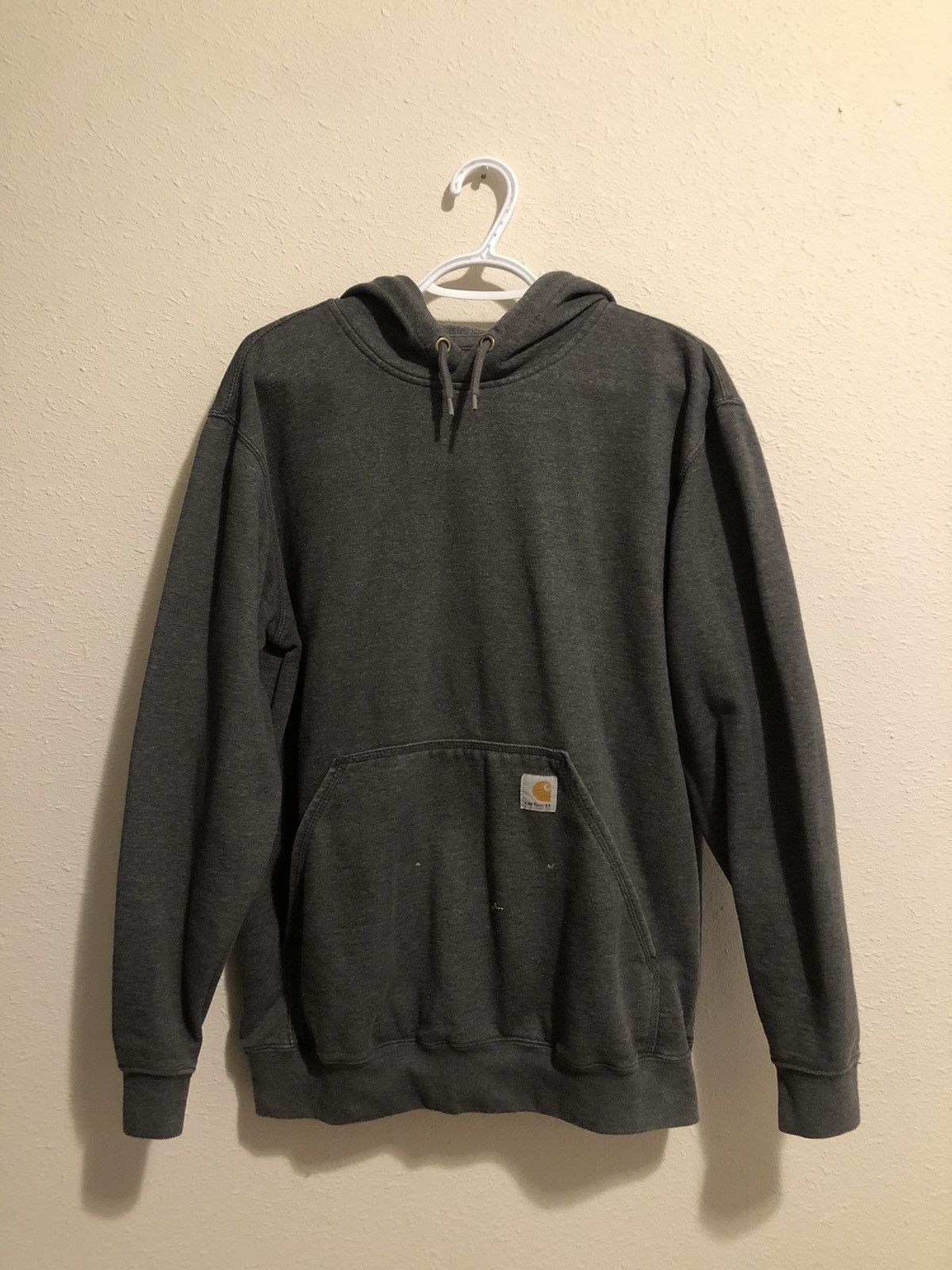 Carhartt × Vintage Grey Carhartt Hoodie Faded K121 Original Fit WorkWear Size US M / EU 48-50 / 2 - 1 Thumbnail
